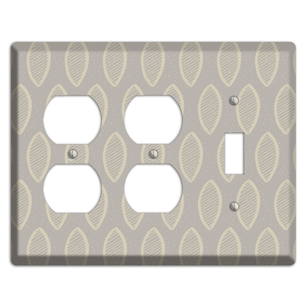 Simple Scandanavian Style W 2 Duplex / Toggle Wallplate