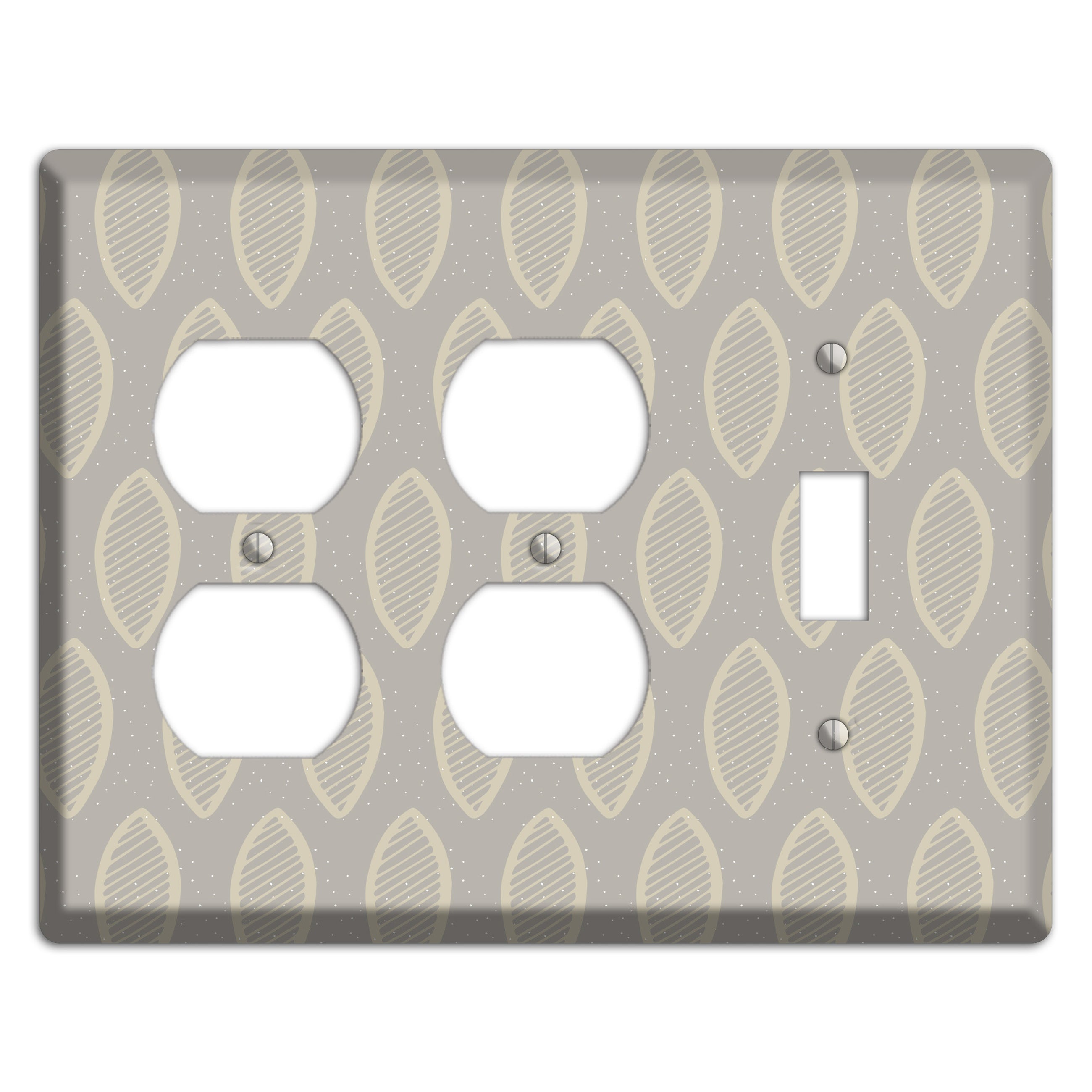 Simple Scandanavian Style W 2 Duplex / Toggle Wallplate