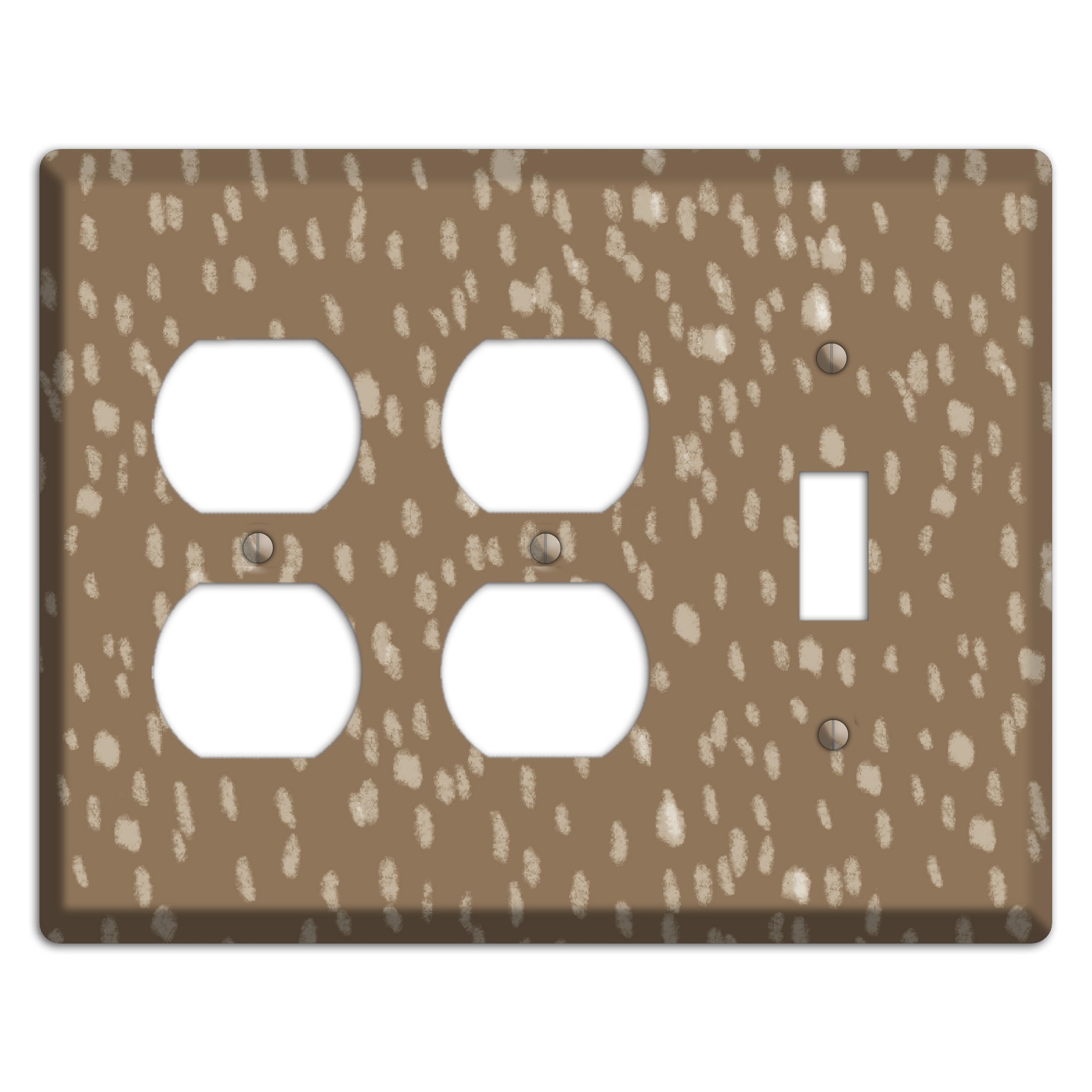 Brown and White Speckle 2 Duplex / Toggle Wallplate