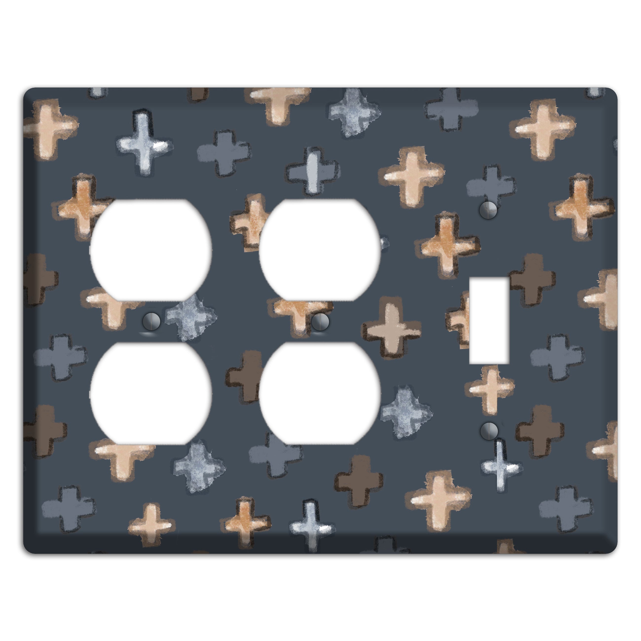 Navy Plus Signs 2 Duplex / Toggle Wallplate