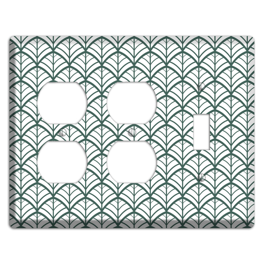 Leaves Style U 2 Duplex / Toggle Wallplate