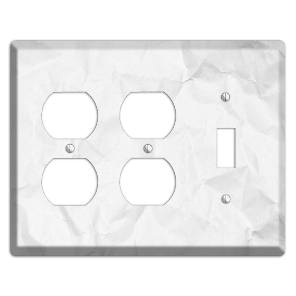 Seashell Crinkled Paper 2 Duplex / Toggle Wallplate