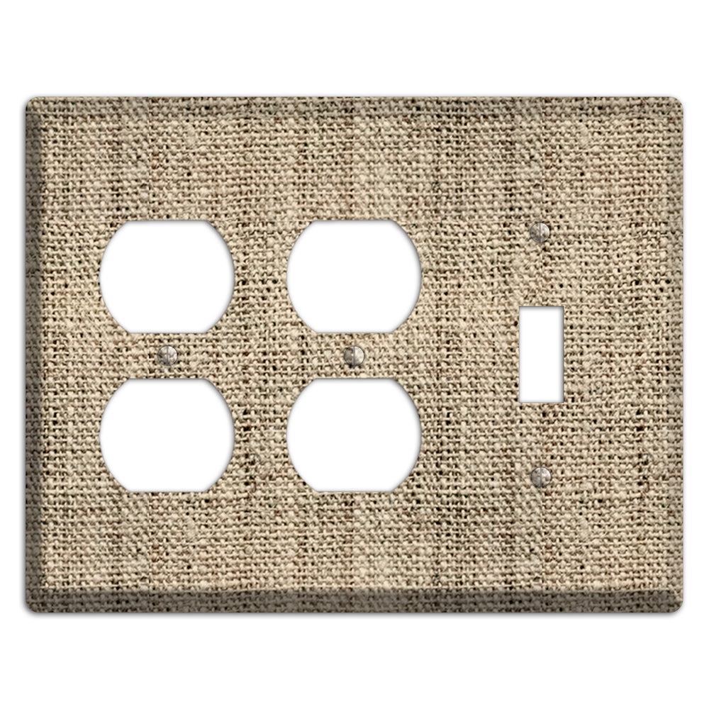 Hillary Burlap 2 Duplex / Toggle Wallplate