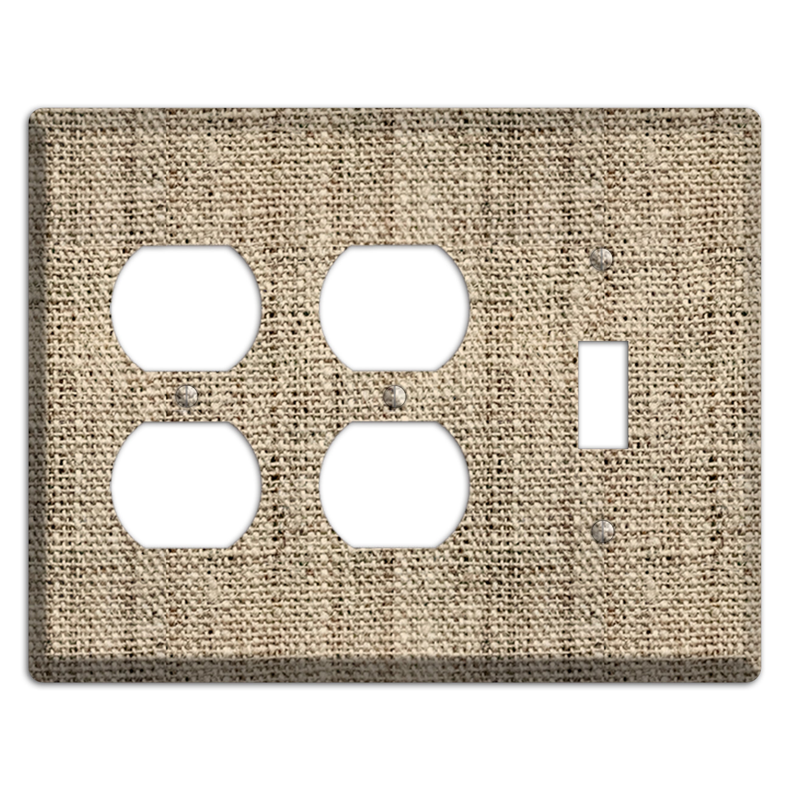 Hillary Burlap 2 Duplex / Toggle Wallplate