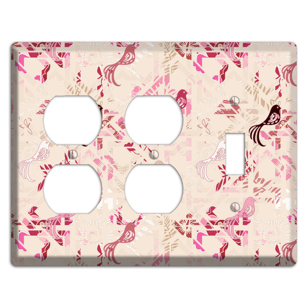 Floral Songbirds 2 Duplex / Toggle Wallplate