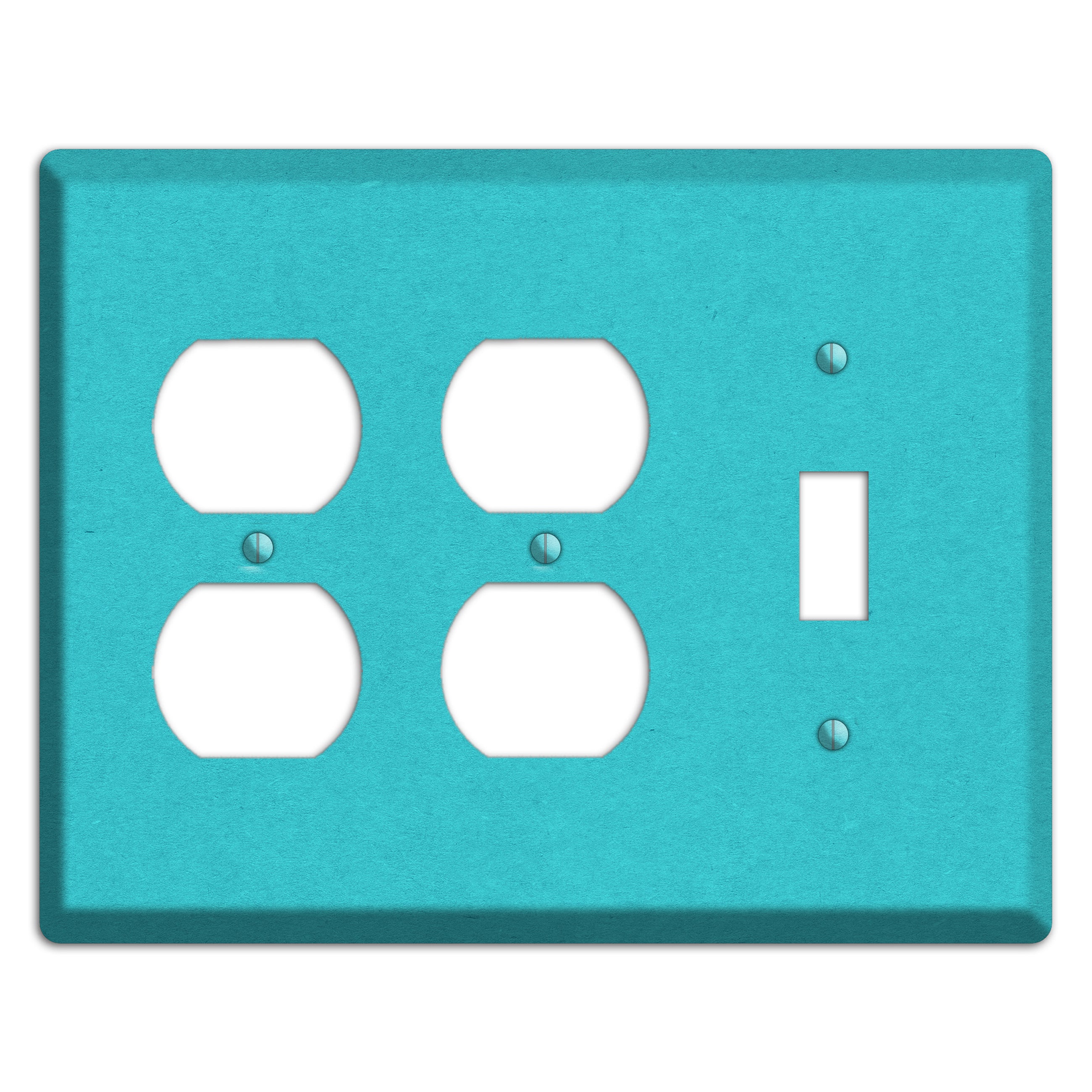 Medium Turquoise Kraft 2 Duplex / Toggle Wallplate