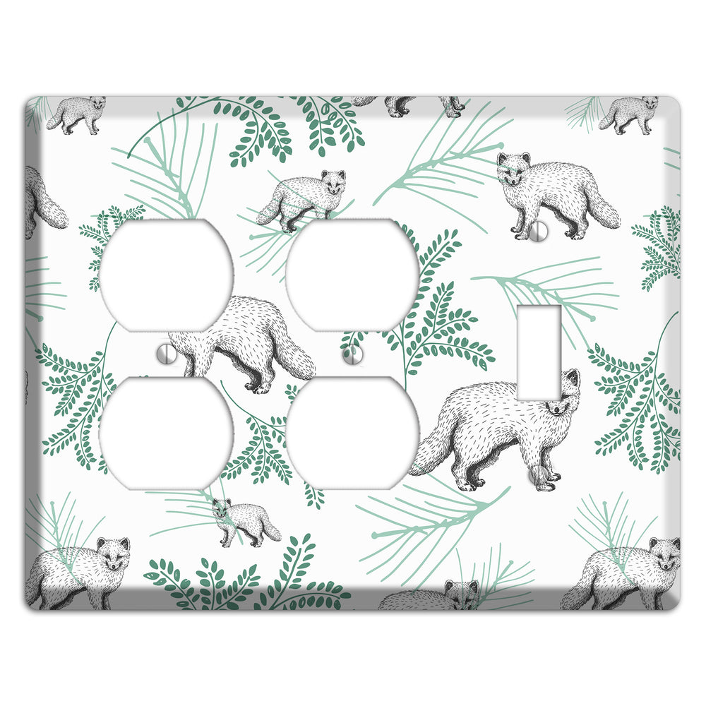 Wildlife Arctic Fox 2 Duplex / Toggle Wallplate