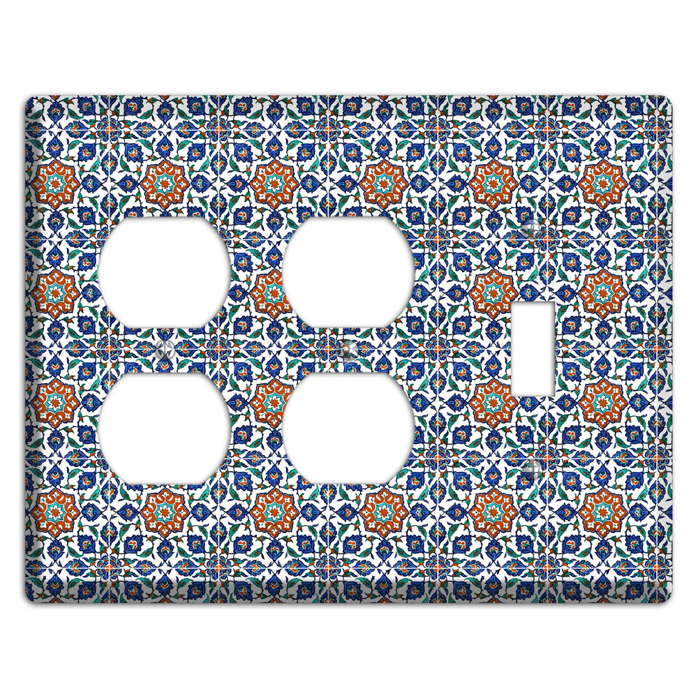 Ornate Floral Tile 2 Duplex / Toggle Wallplate