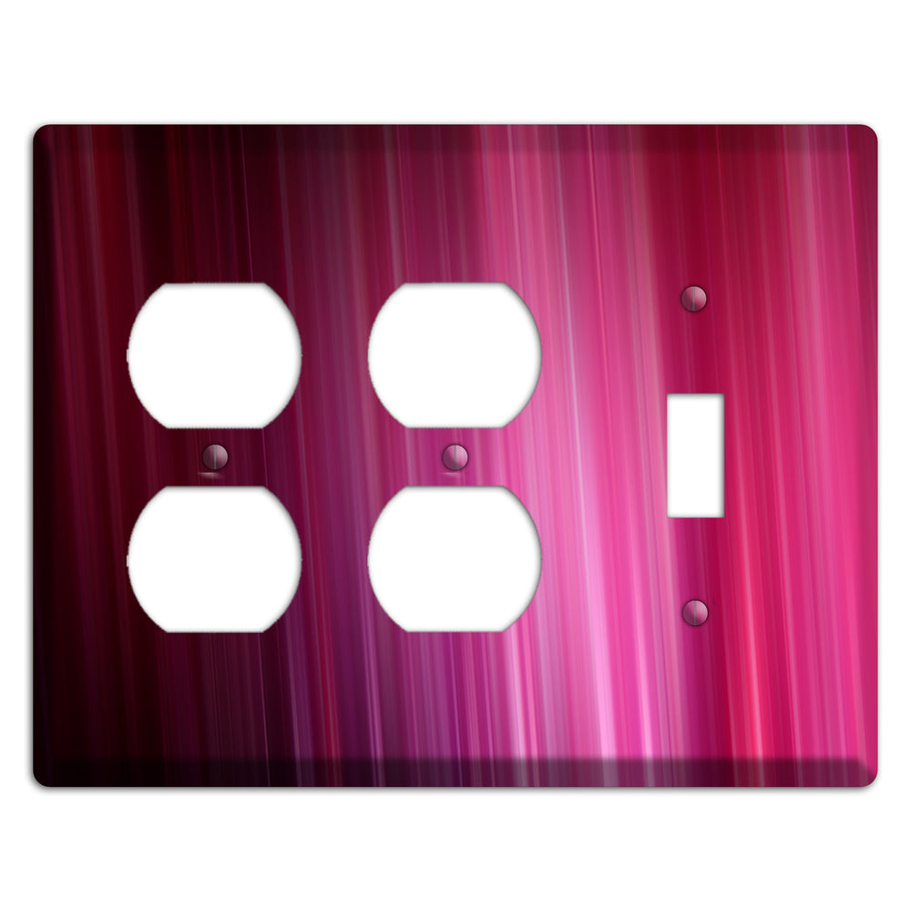 Fuschia Ray of Light 2 Duplex / Toggle Wallplate