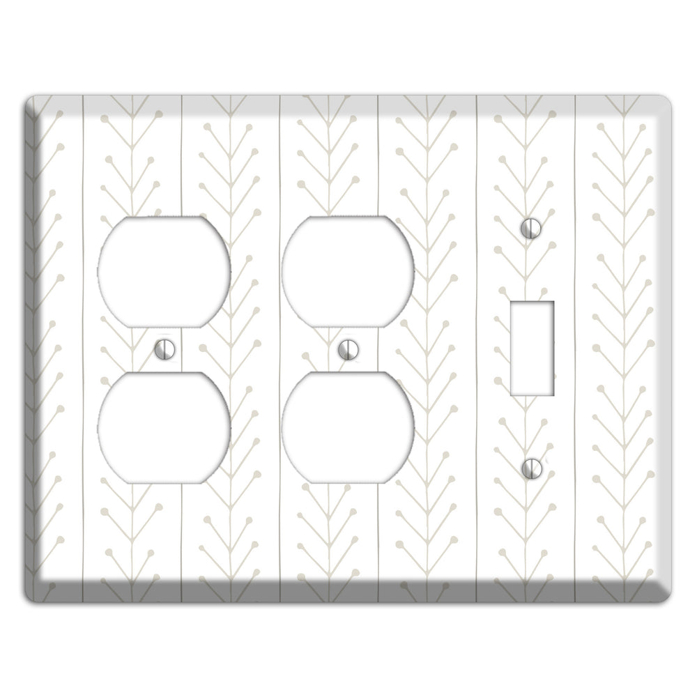 Simple Scandanavian Style F 2 Duplex / Toggle Wallplate
