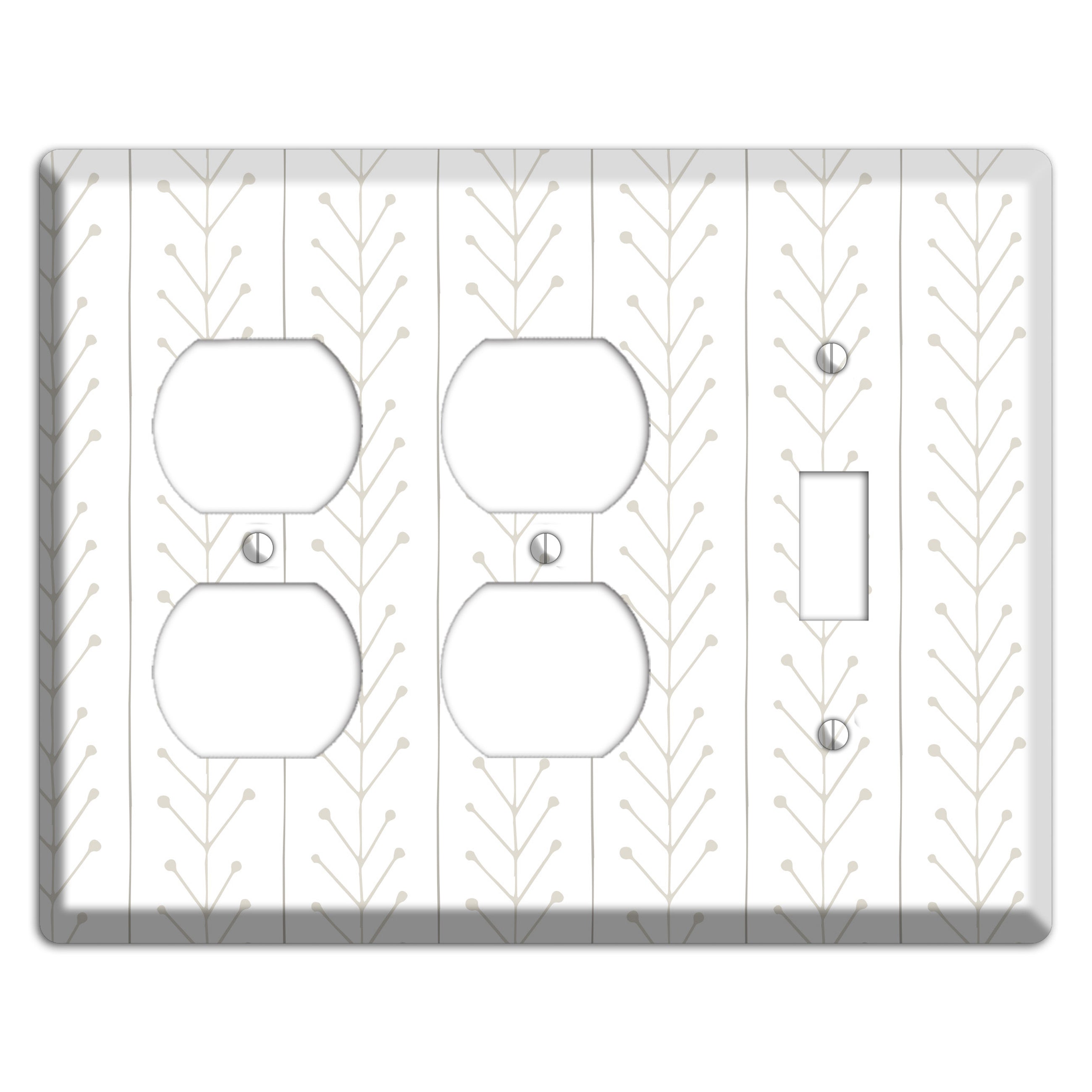 Simple Scandanavian Style F 2 Duplex / Toggle Wallplate