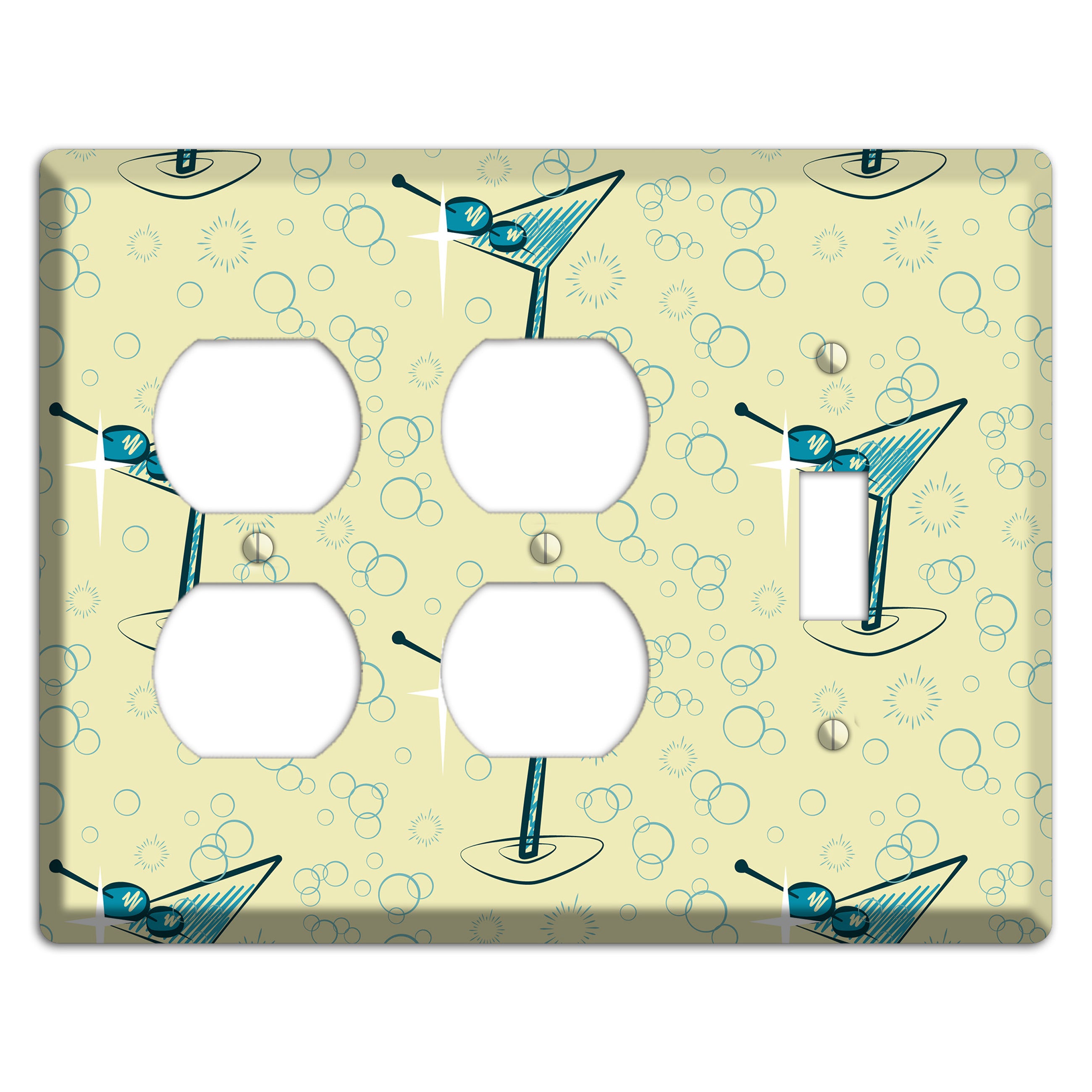 Yellow Martini 2 Duplex / Toggle Wallplate