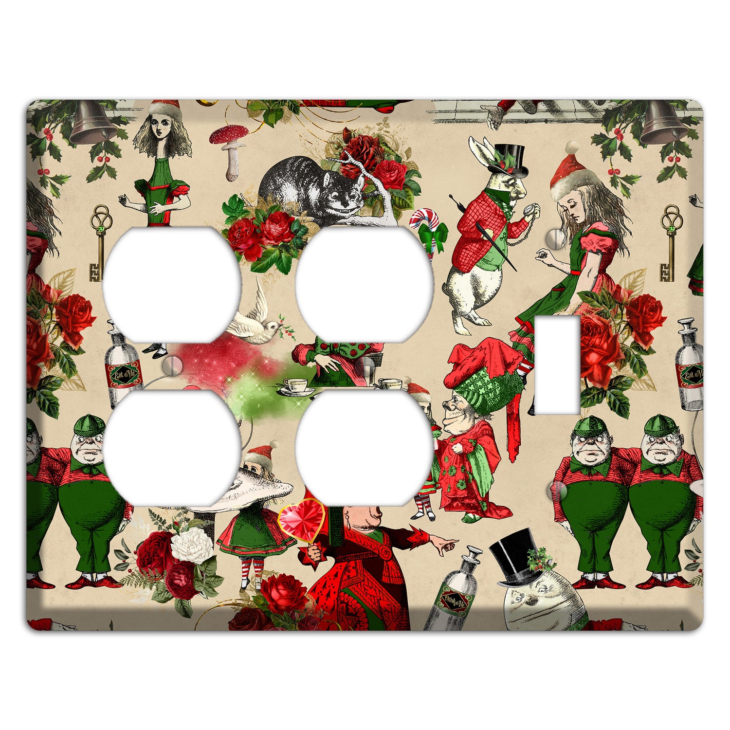 Holiday in Wonderland Characters 2 Duplex / Toggle Wallplate