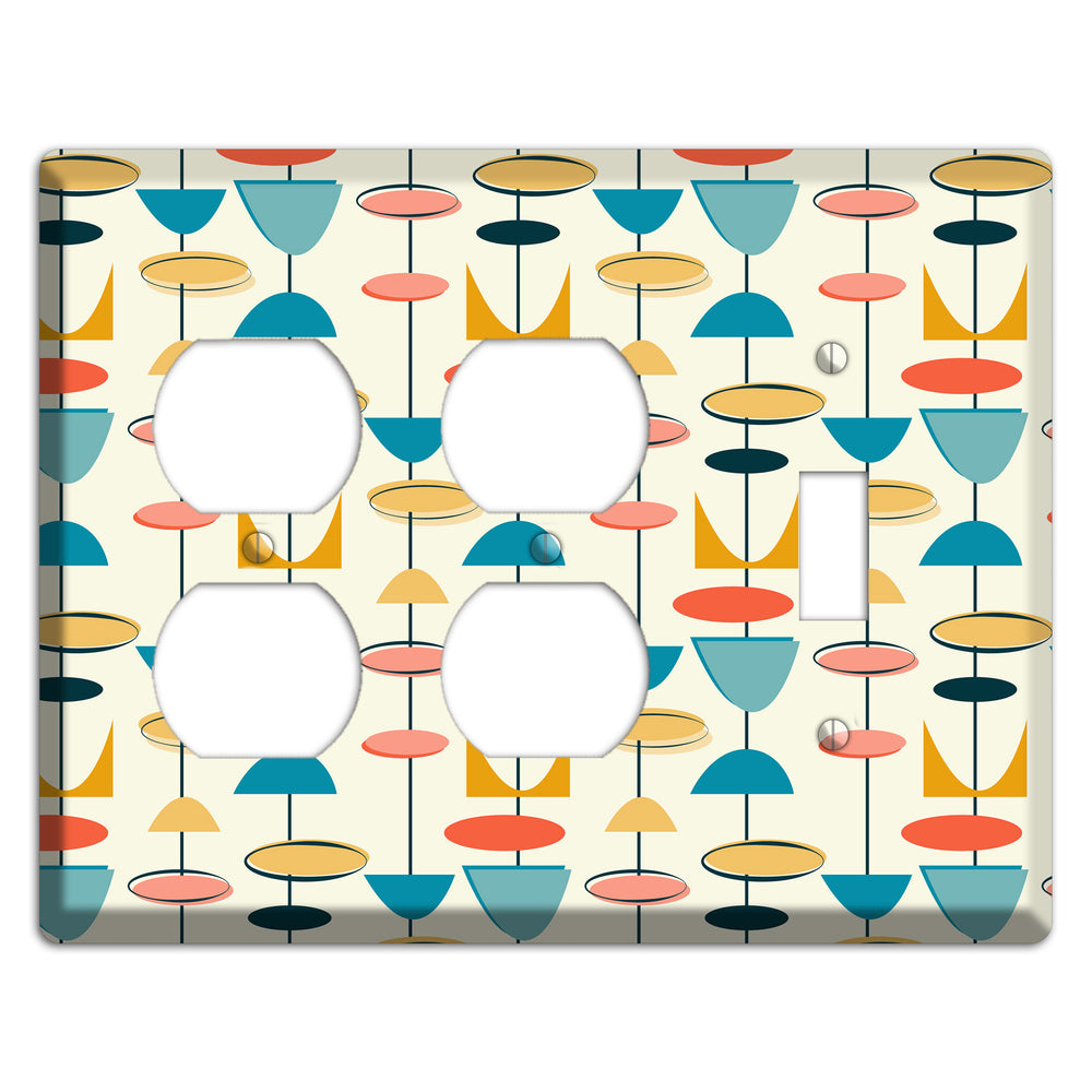 Retro Shapes 2 Duplex / Toggle Wallplate