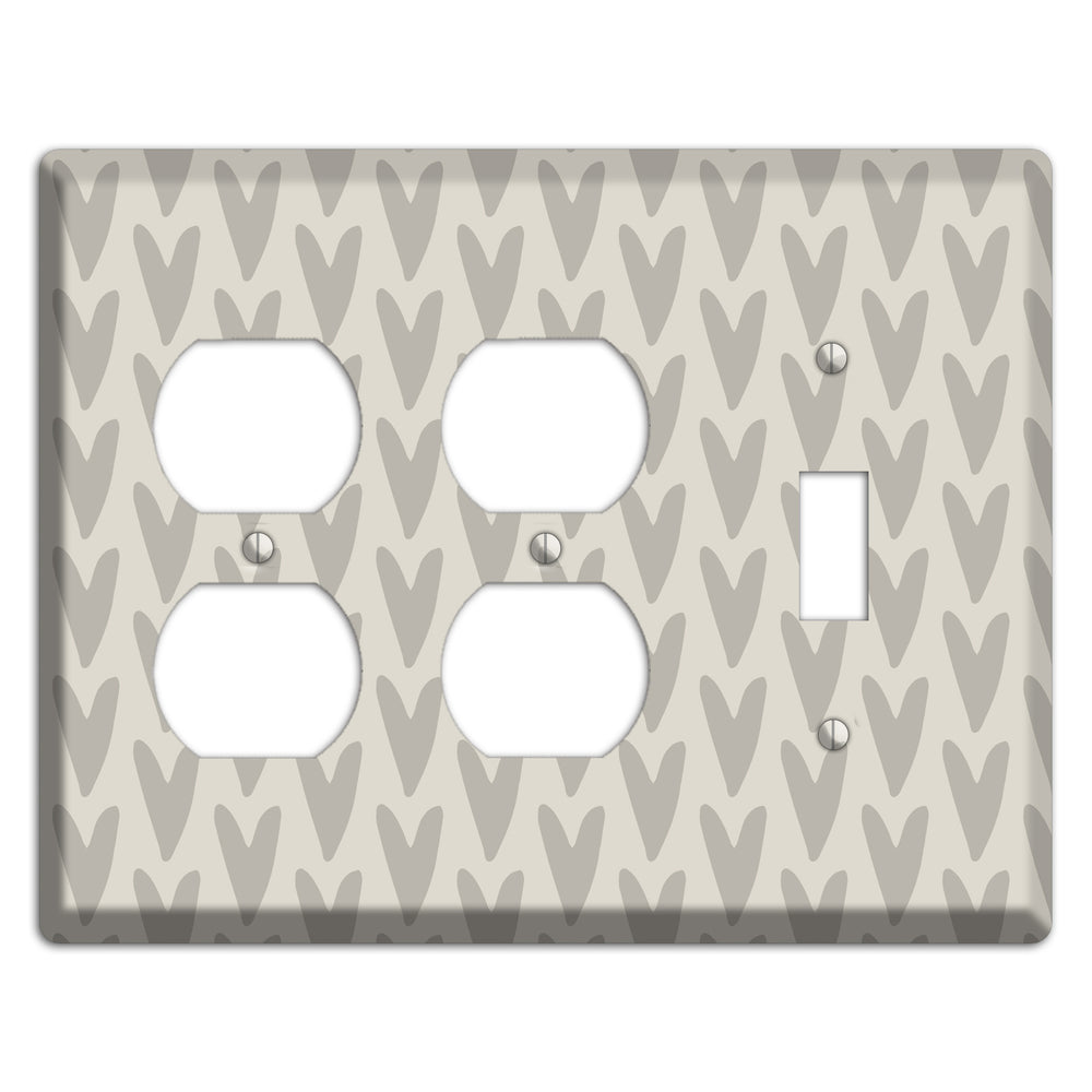 Simple Scandanavian Style I 2 Duplex / Toggle Wallplate