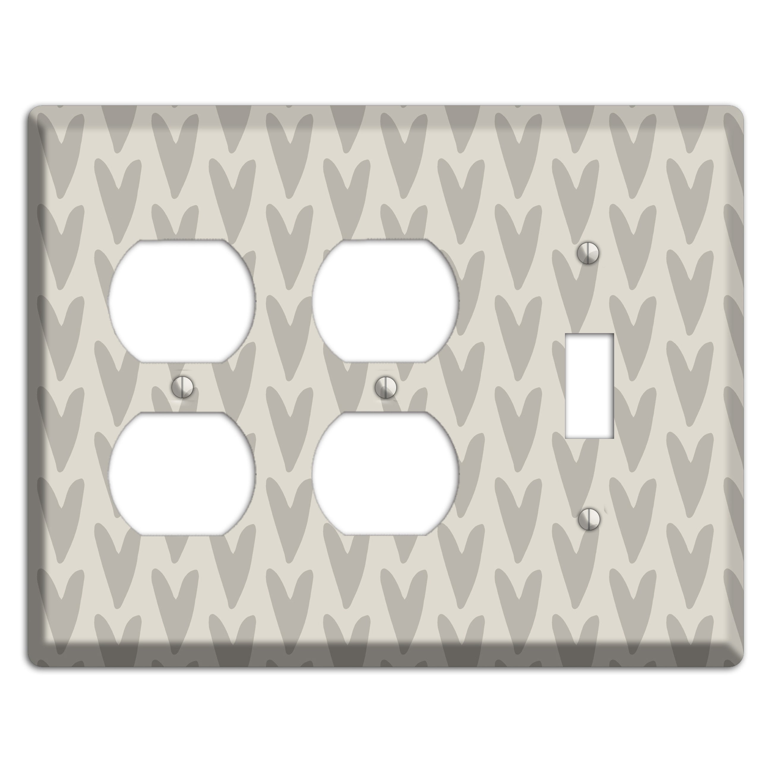 Simple Scandanavian Style I 2 Duplex / Toggle Wallplate