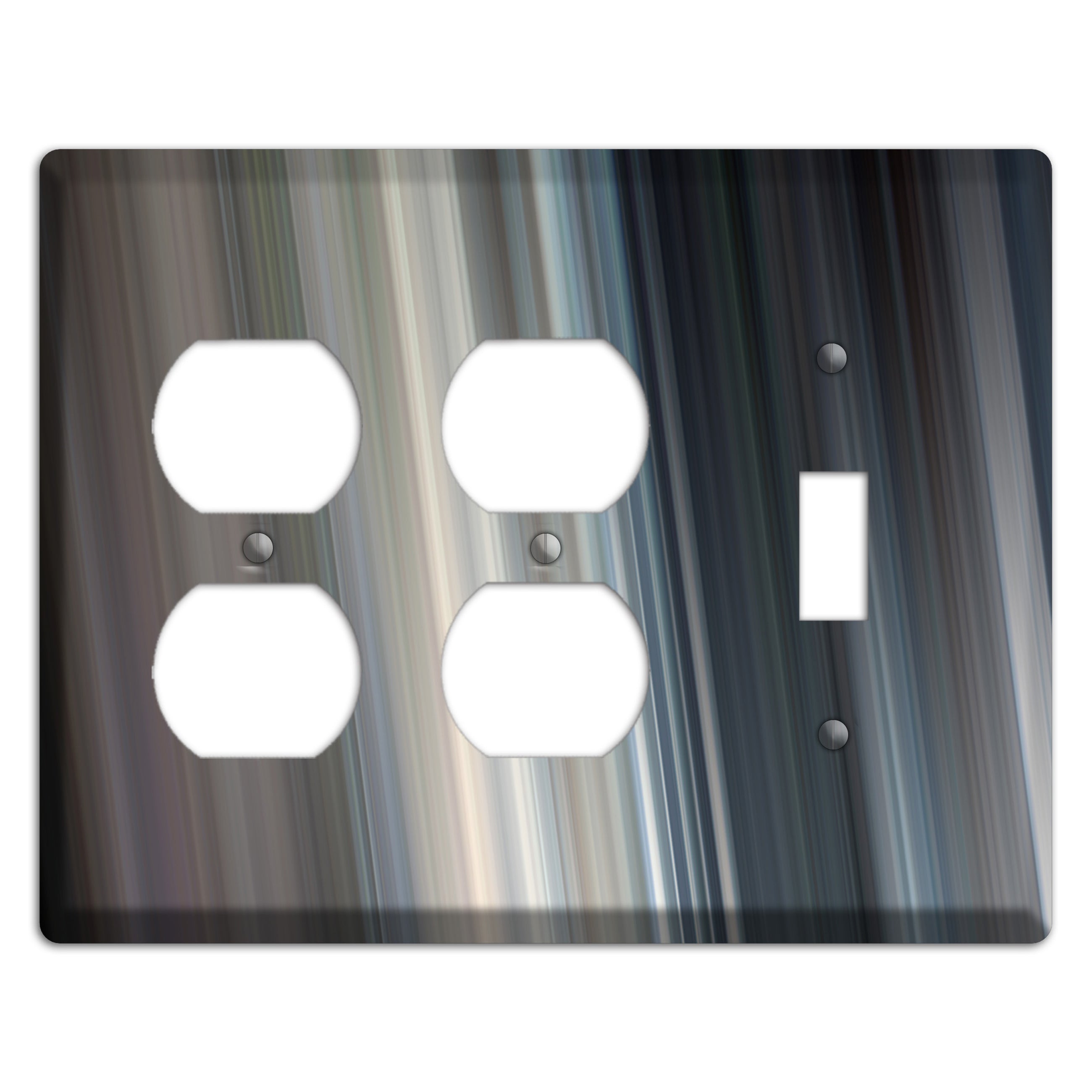Blue Grey Ray of Light 2 Duplex / Toggle Wallplate