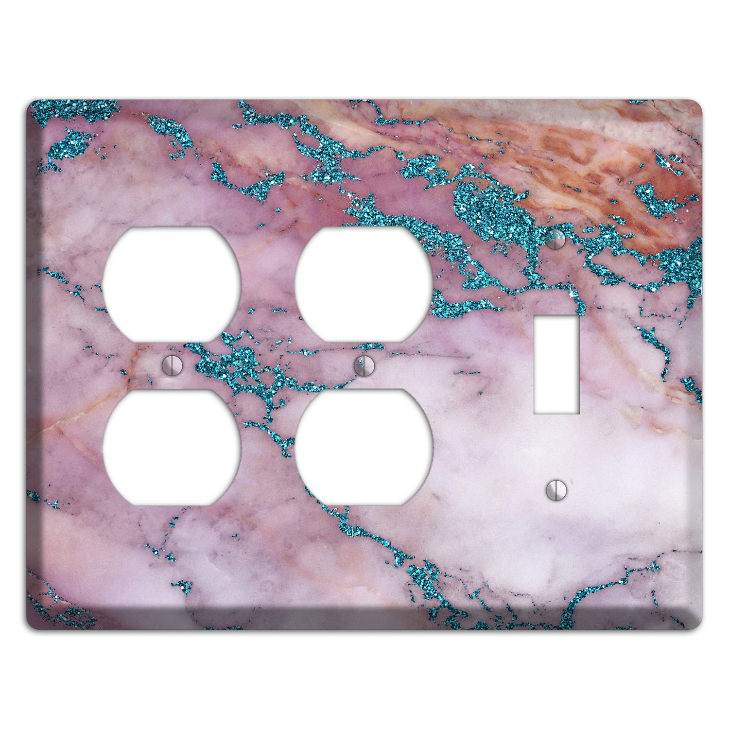Lily Marble 2 Duplex / Toggle Wallplate