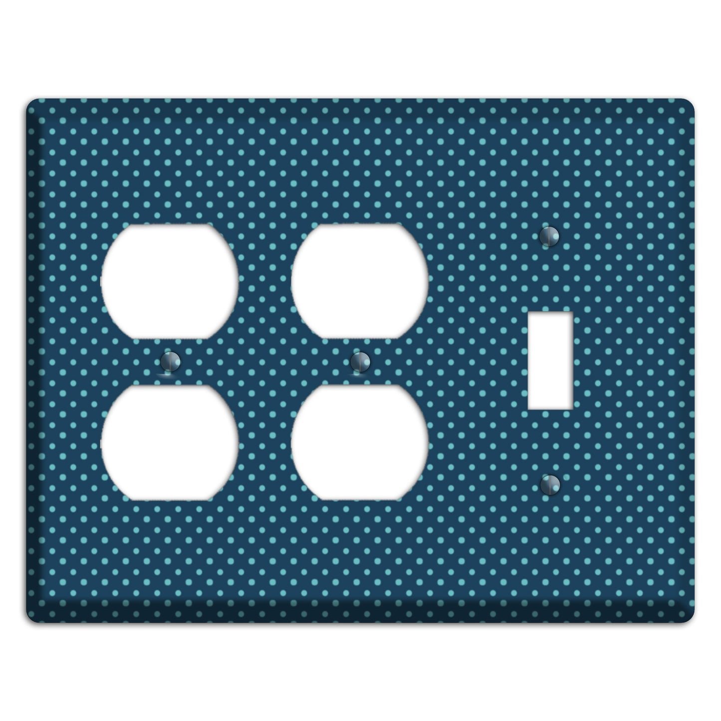 Multi Blue Tiny Polka Dots 2 Duplex / Toggle Wallplate