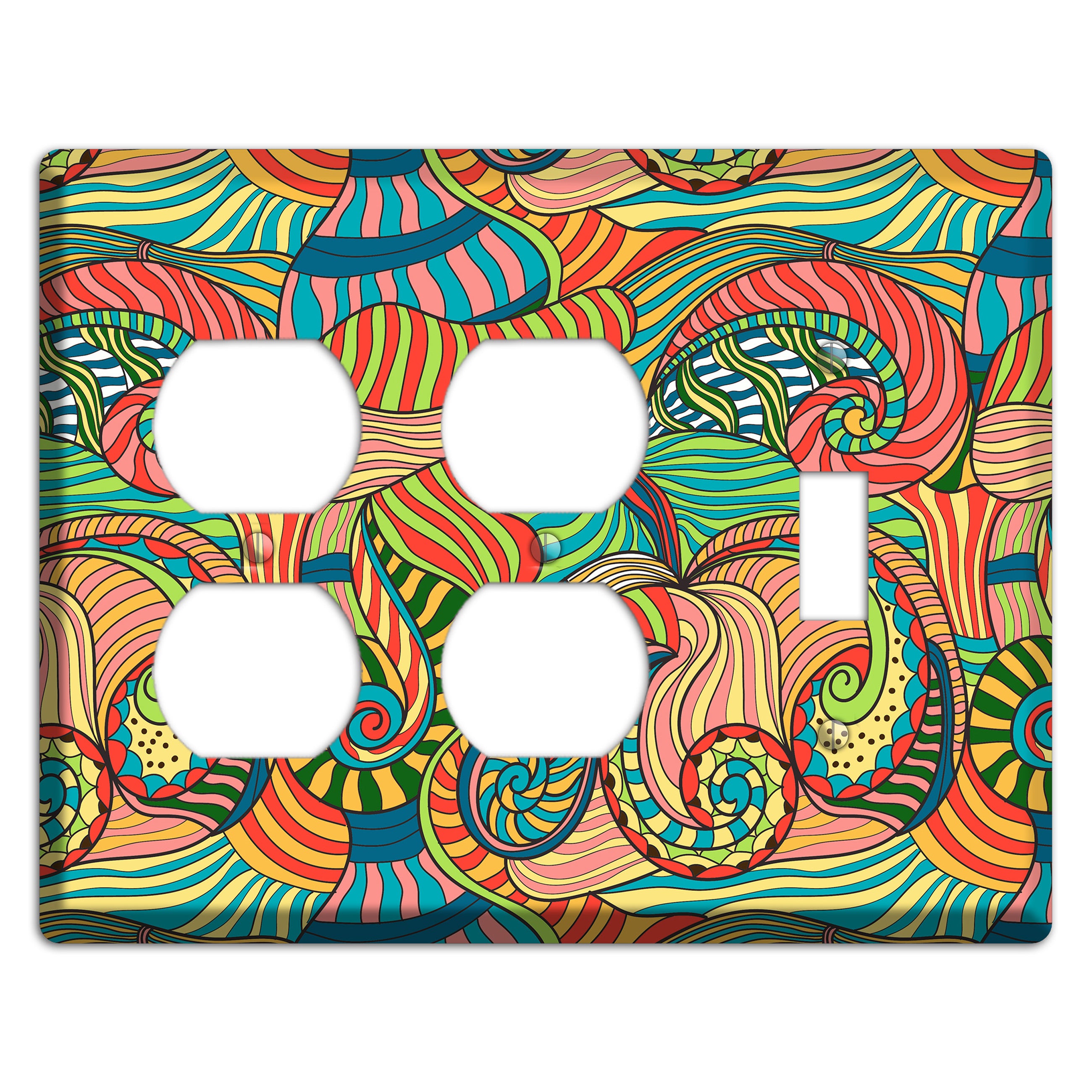 Retro Flourish 3 2 Duplex / Toggle Wallplate
