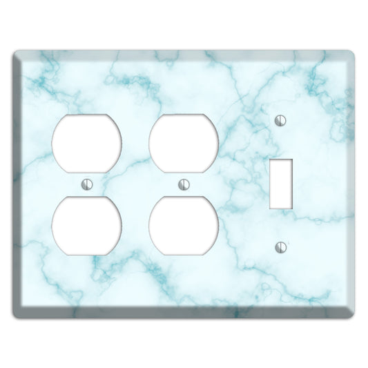 Blue Stained Marble 2 Duplex / Toggle Wallplate