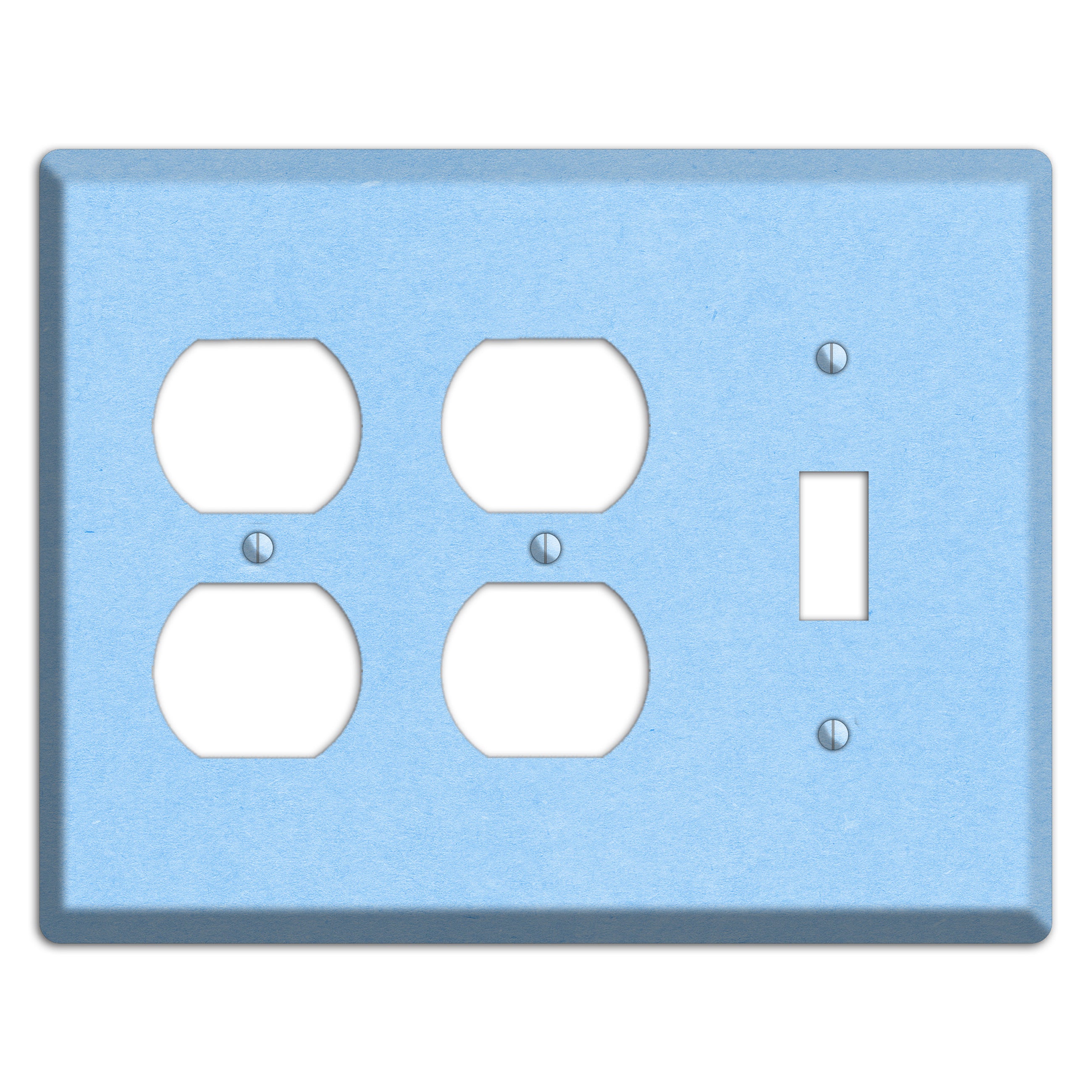 Light Sky Blue Kraft 2 Duplex / Toggle Wallplate