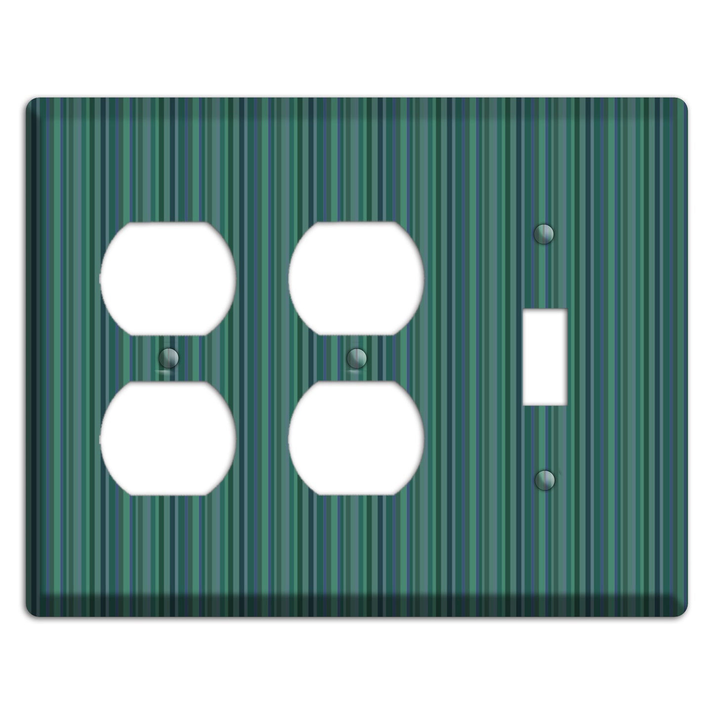 Multi Jade Vertical Stripes 2 Duplex / Toggle Wallplate
