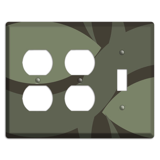 Olive Abstract 2 Duplex / Toggle Wallplate