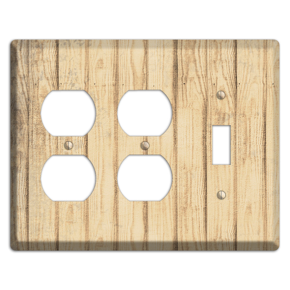 Hampton Weathered Wood 2 Duplex / Toggle Wallplate
