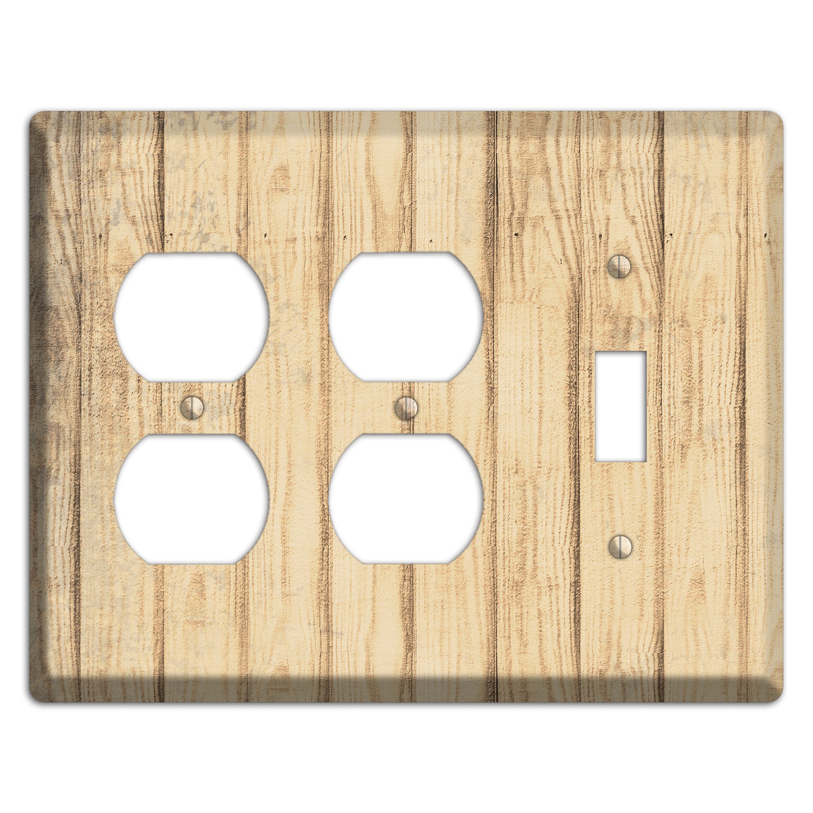 Hampton Weathered Wood 2 Duplex / Toggle Wallplate