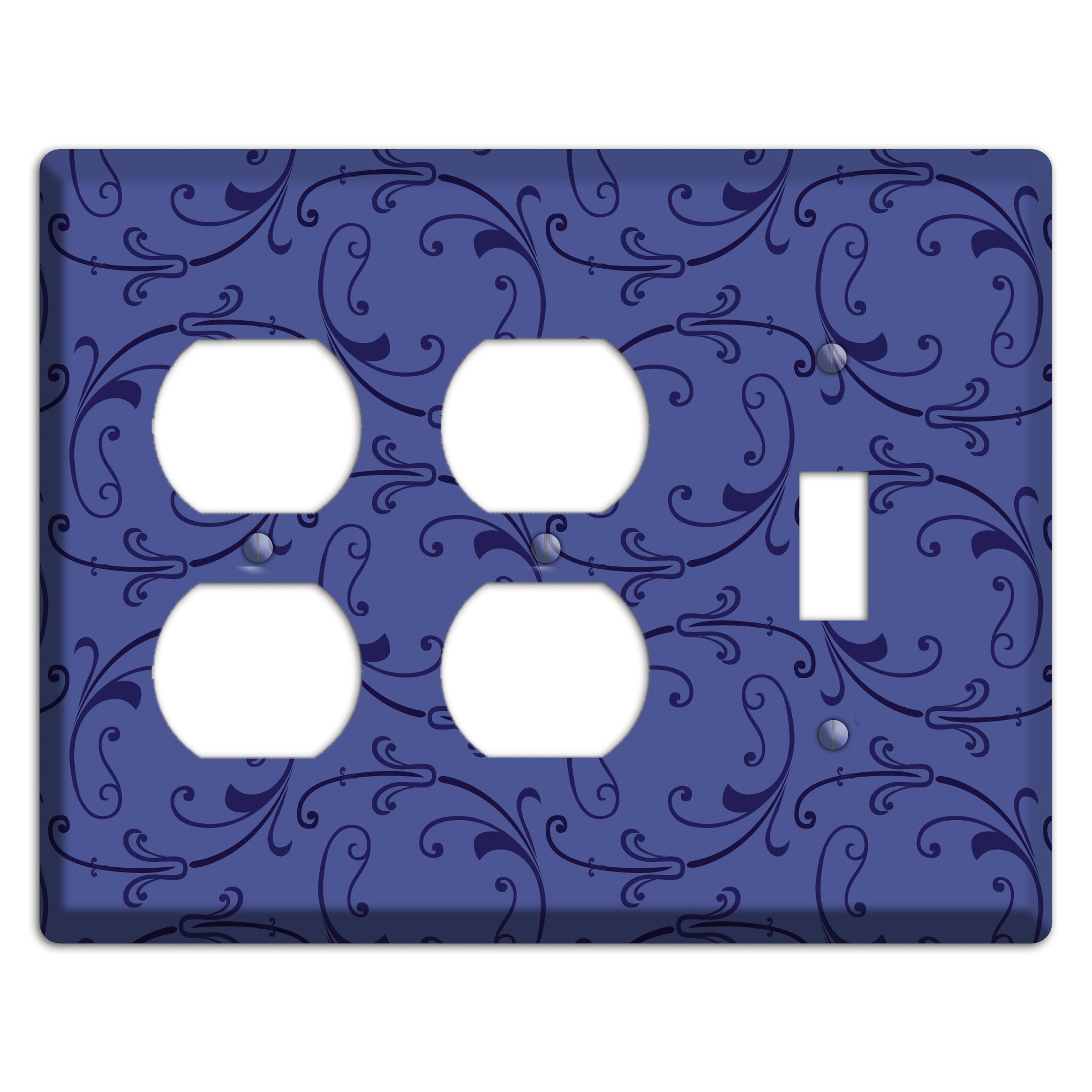 Green and Brown Argyle 2 Duplex / Toggle Wallplate