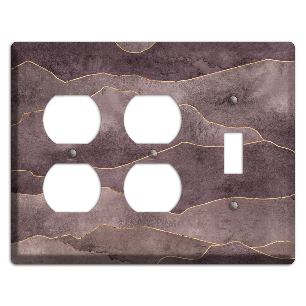 Plum Mountain Range 2 Duplex / Toggle Wallplate