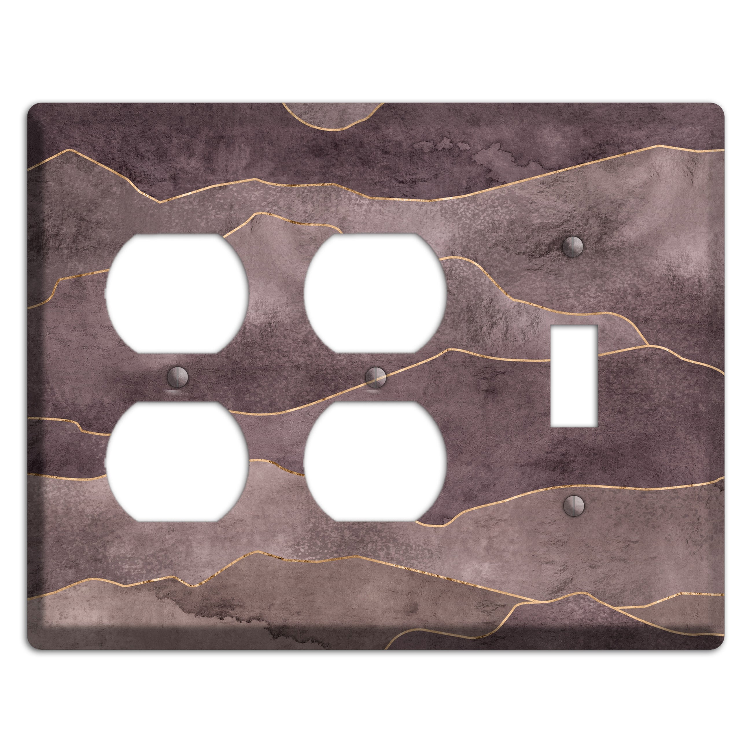 Plum Mountain Range 2 Duplex / Toggle Wallplate