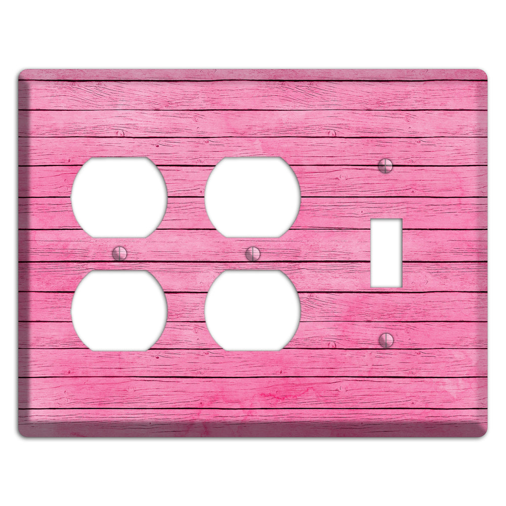 Carissma Pink Texture 2 Duplex / Toggle Wallplate