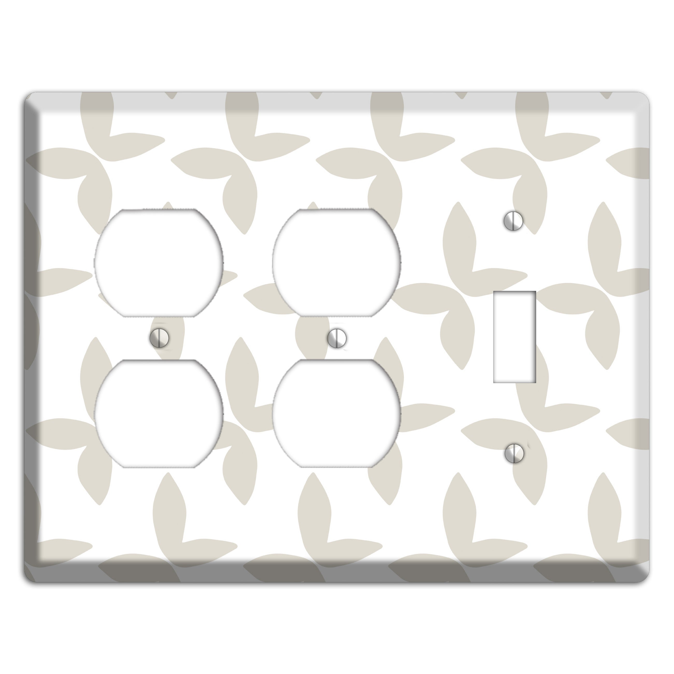 Simple Scandanavian Style O 2 Duplex / Toggle Wallplate