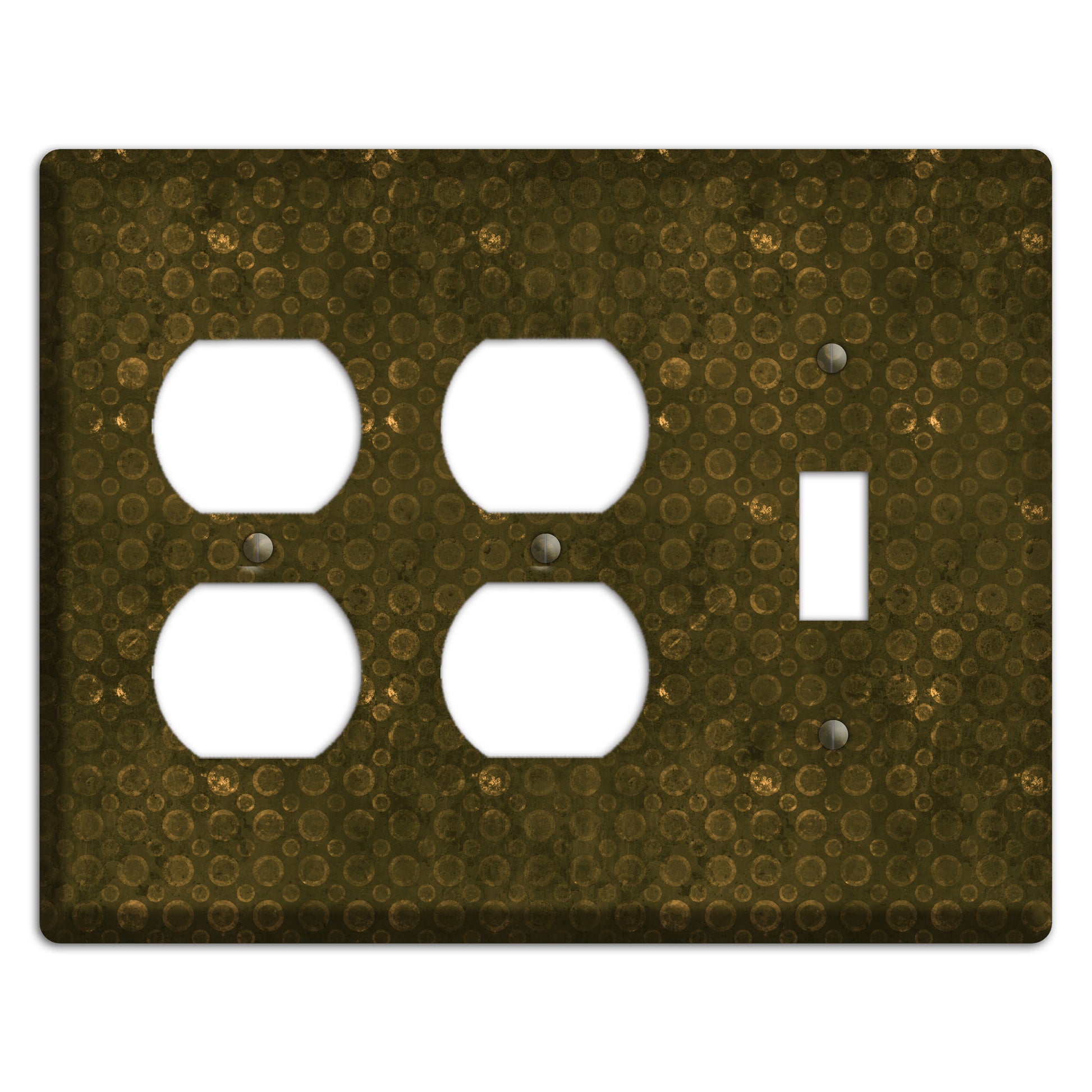 Olive Circles 2 Duplex / Toggle Wallplate