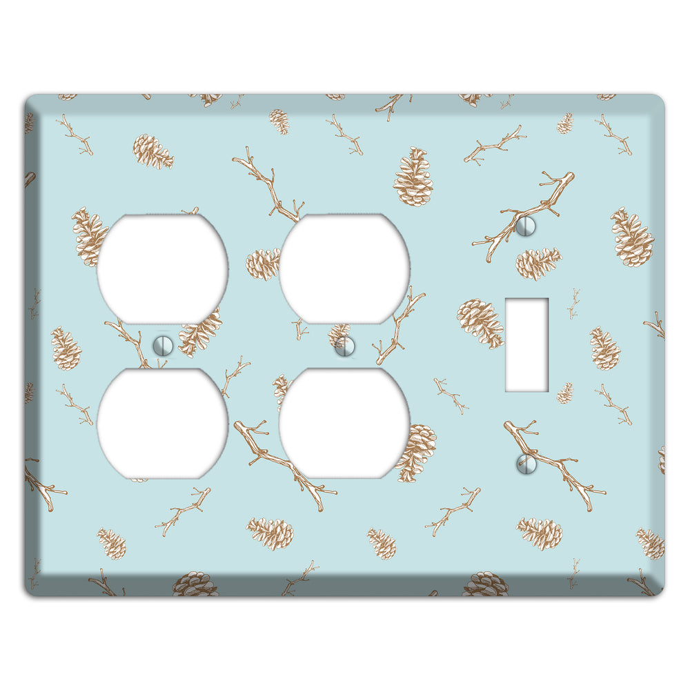 Wildlife Pinecones & Twigs 2 Duplex / Toggle Wallplate