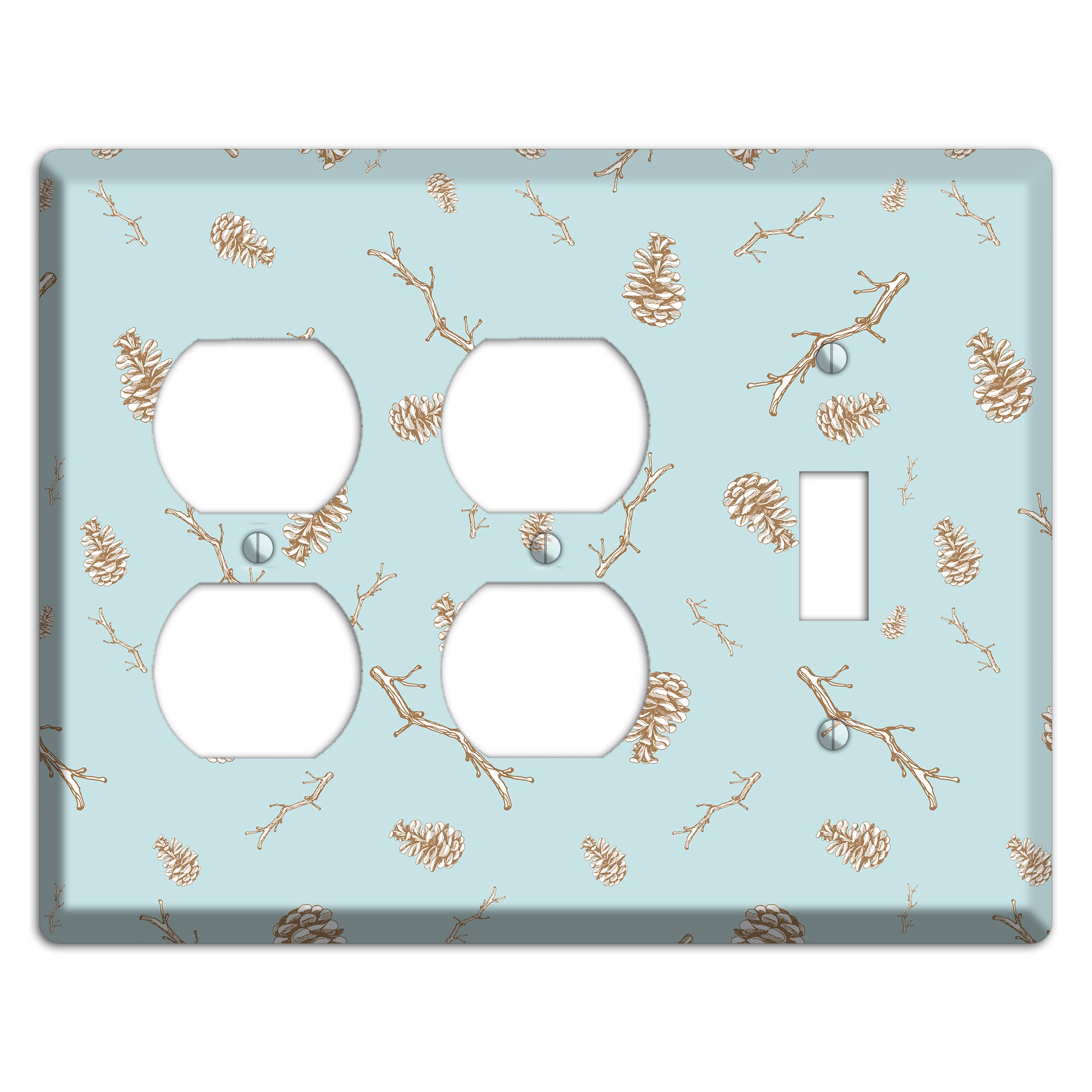 Wildlife Pinecones & Twigs 2 Duplex / Toggle Wallplate