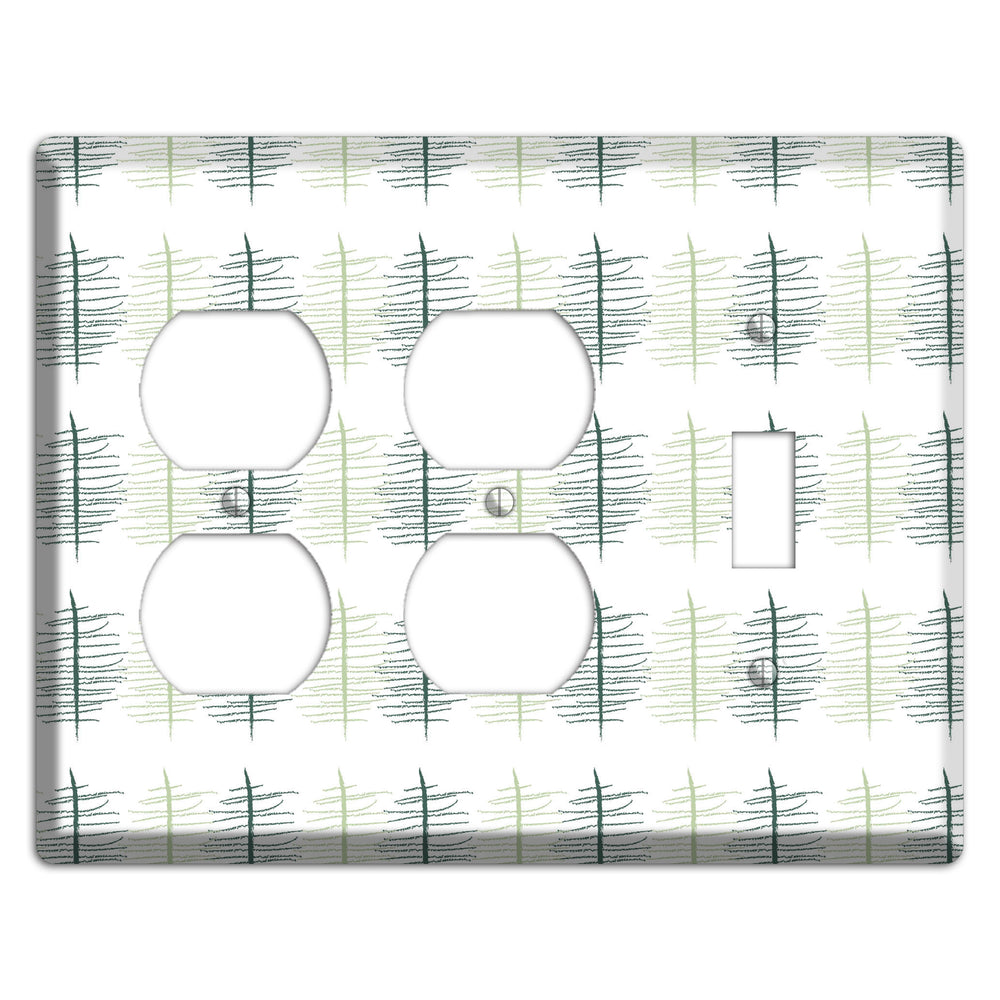 Leaves Style B 2 Duplex / Toggle Wallplate