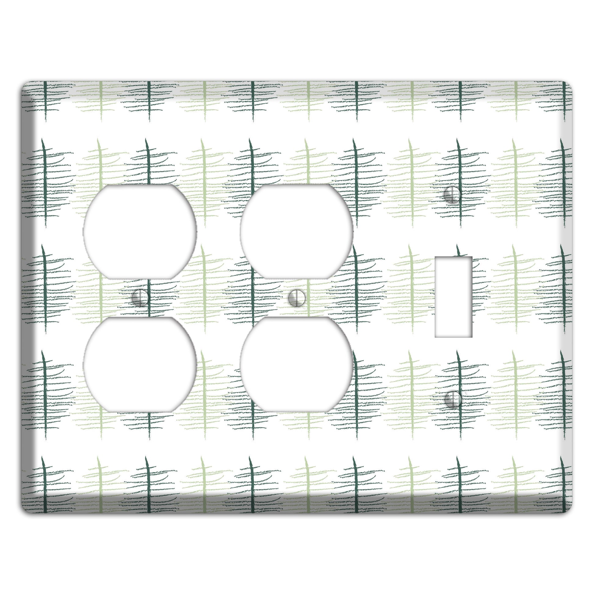 Leaves Style B 2 Duplex / Toggle Wallplate