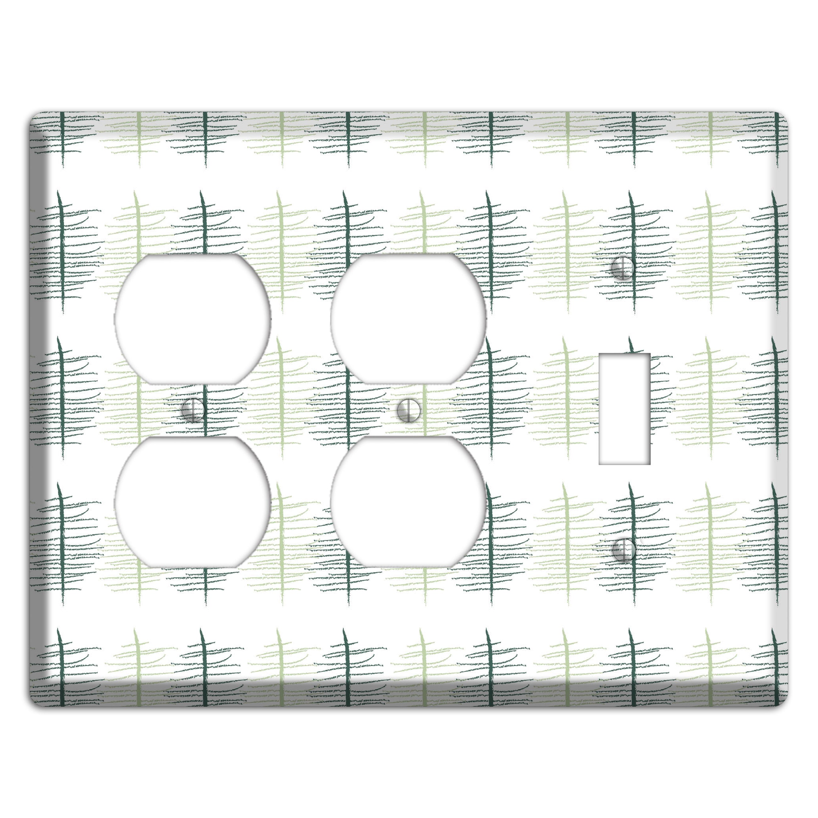 Leaves Style B 2 Duplex / Toggle Wallplate