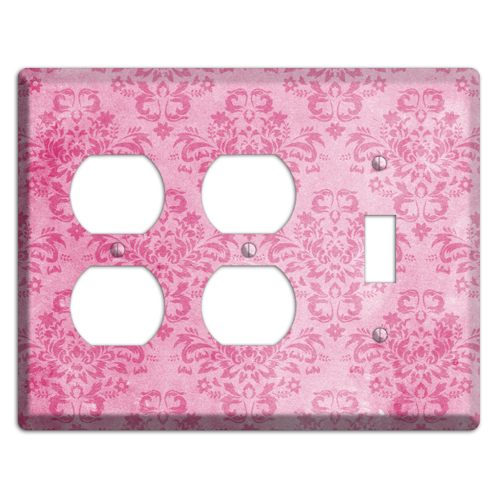 Beauty Bush Pink Texture 2 Duplex / Toggle Wallplate