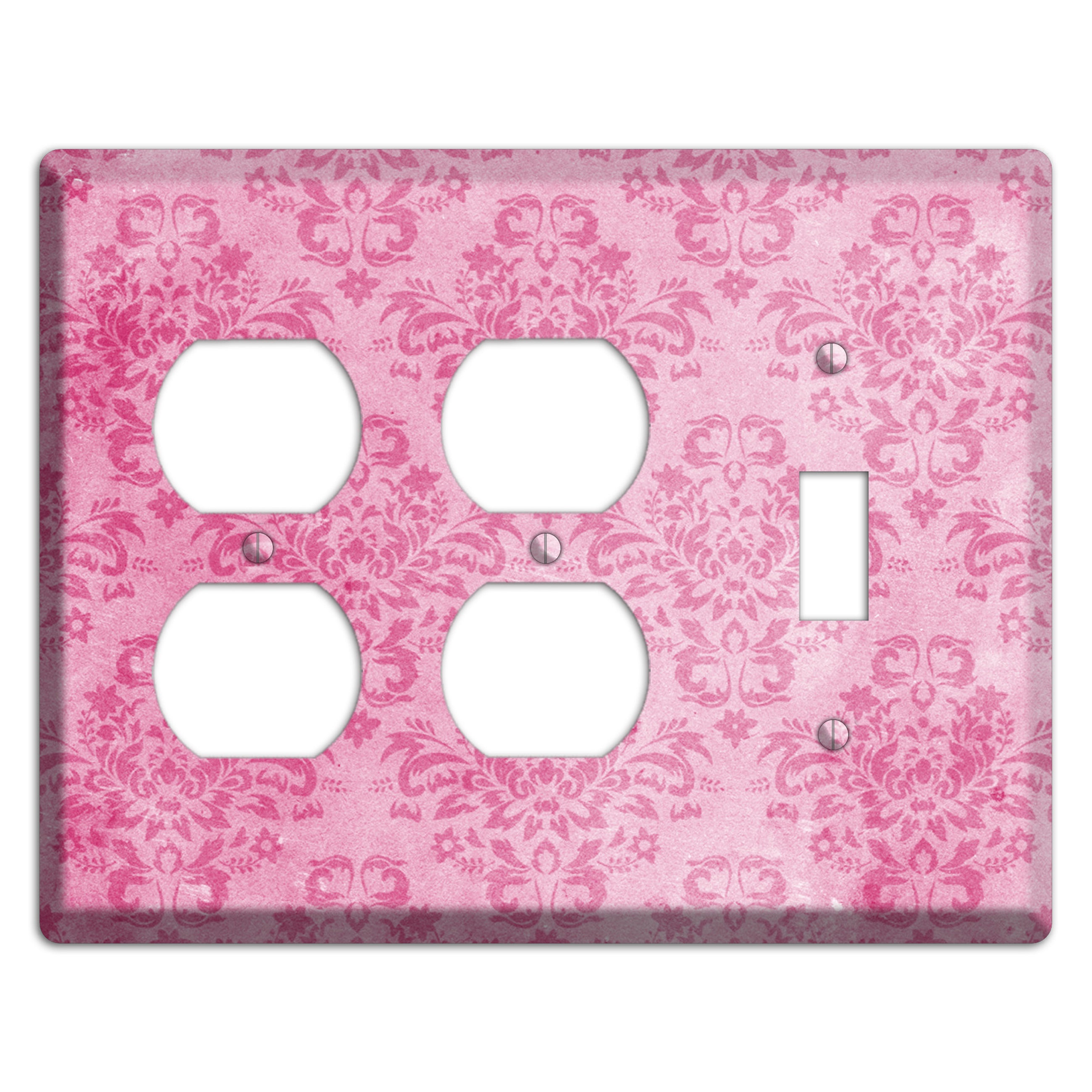 Beauty Bush Pink Texture 2 Duplex / Toggle Wallplate