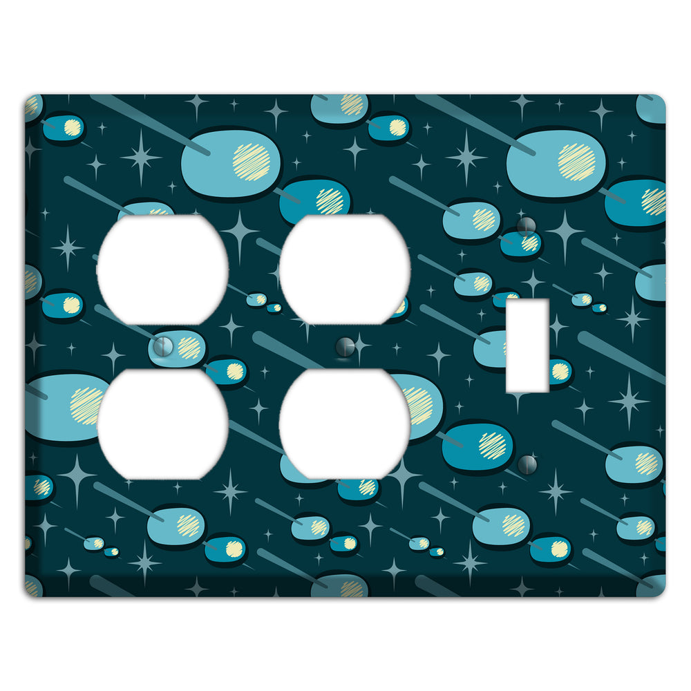Navy Olives 2 Duplex / Toggle Wallplate