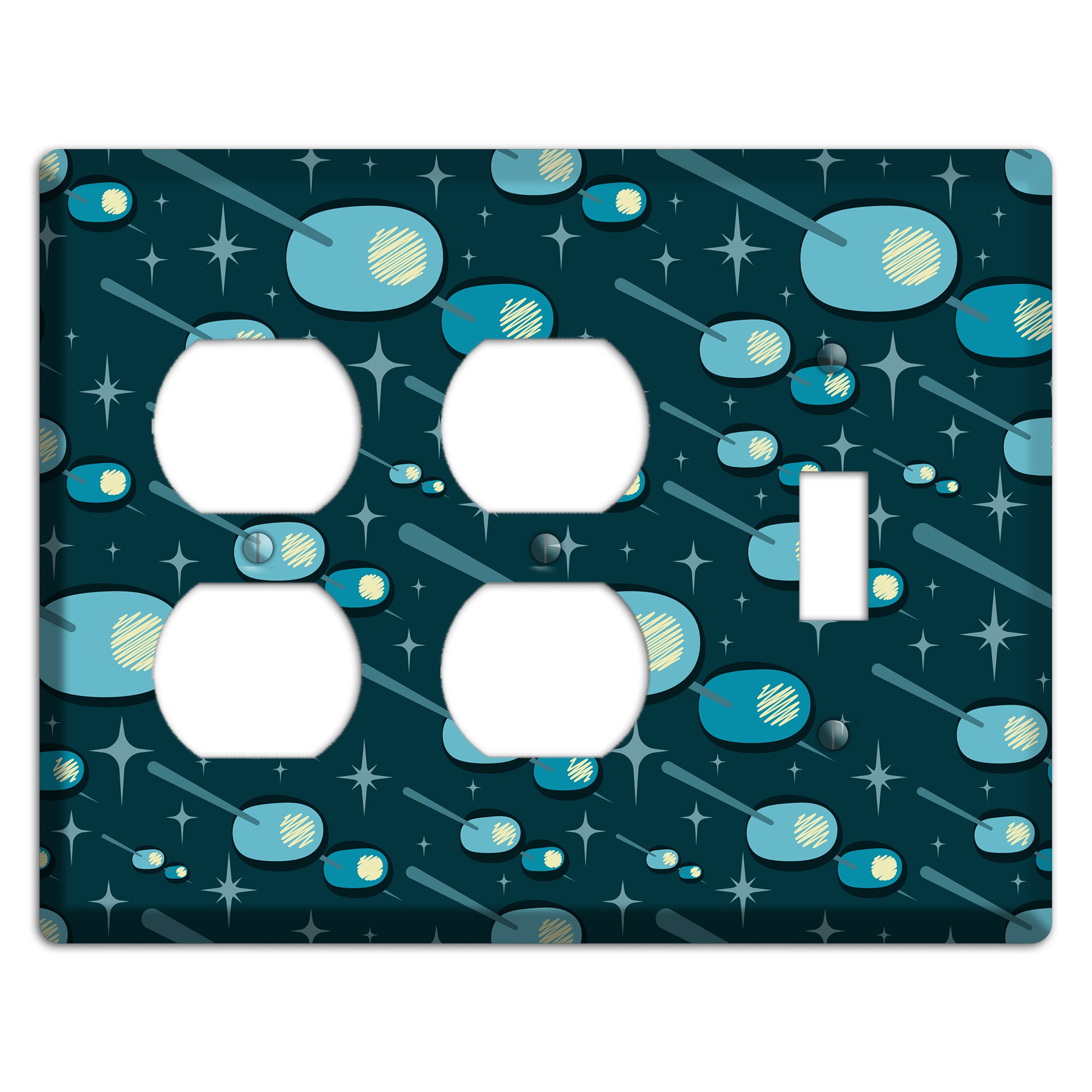 Navy Olives 2 Duplex / Toggle Wallplate