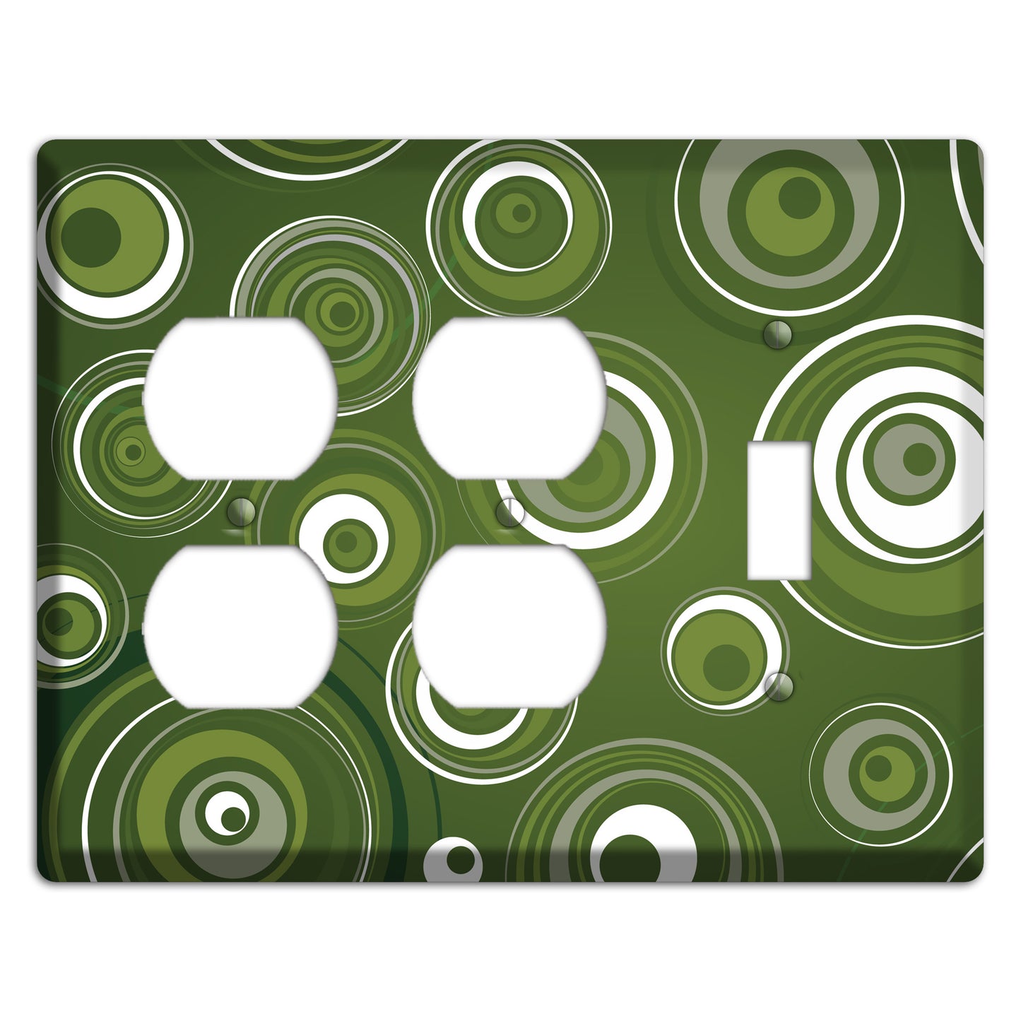 Green Circles 2 Duplex / Toggle Wallplate