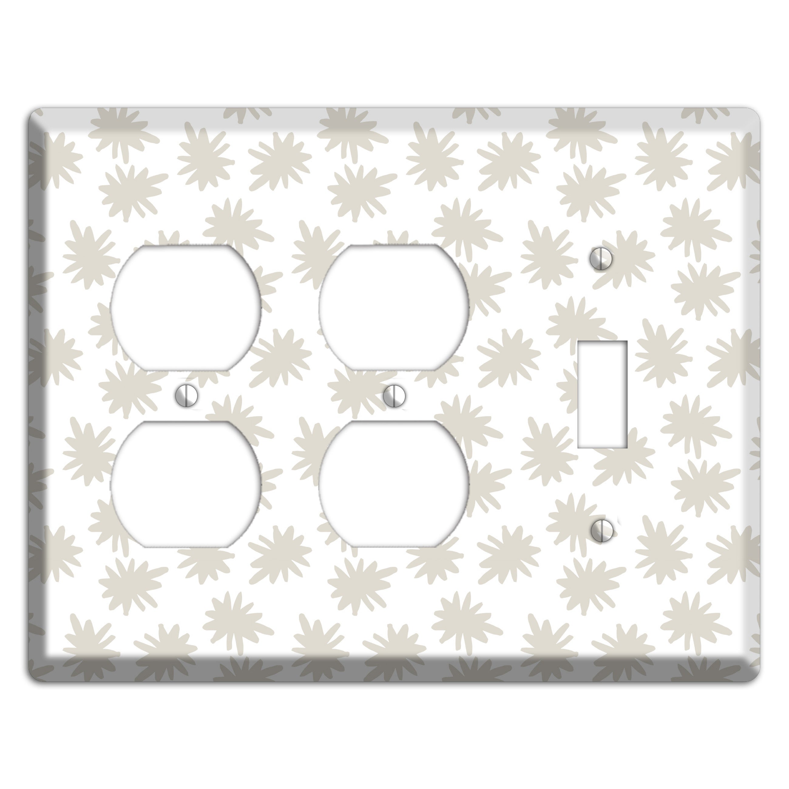 Simple Scandanavian Style CC 2 Duplex / Toggle Wallplate