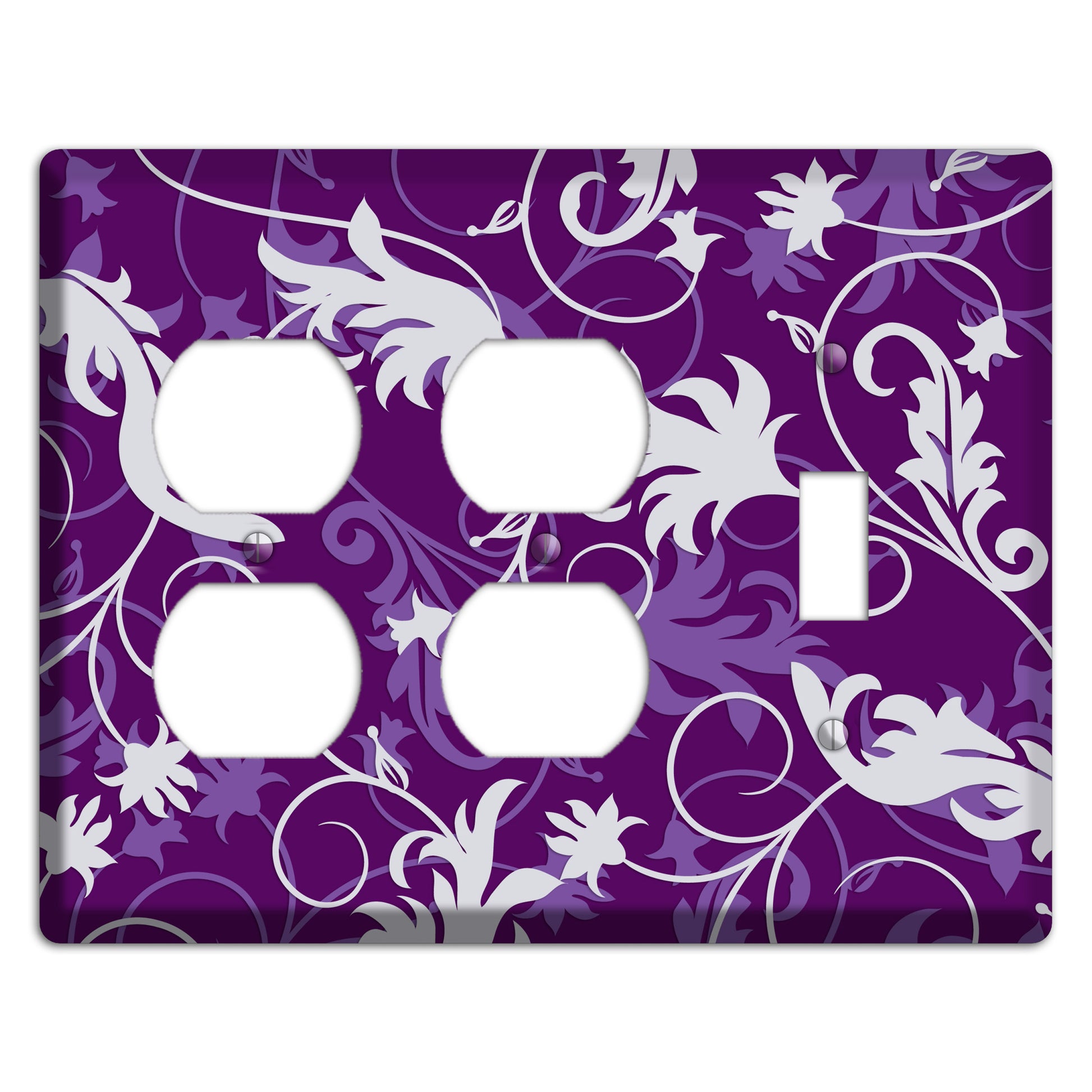 Purple Victorian 2 Duplex / Toggle Wallplate