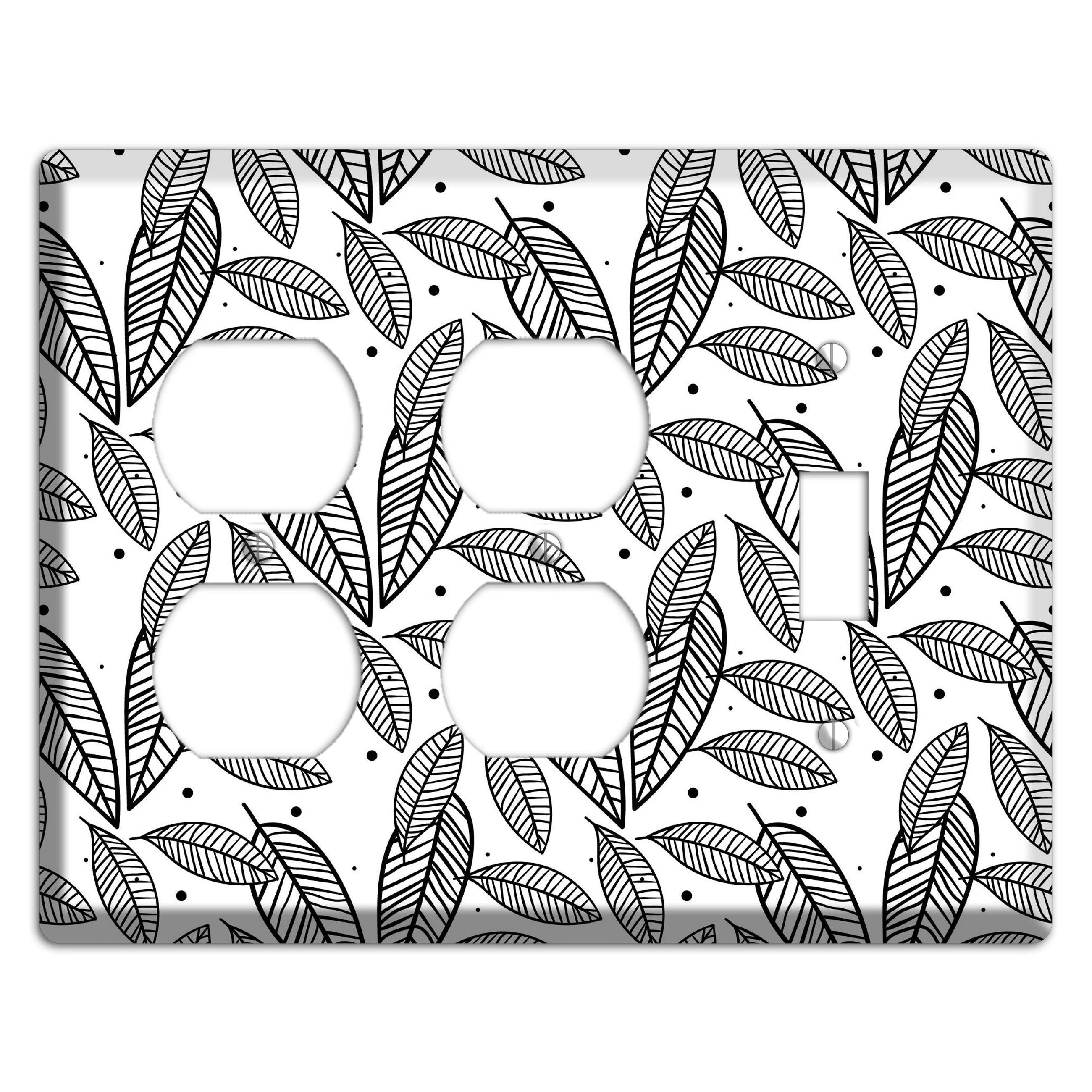 Leaves Style H 2 Duplex / Toggle Wallplate
