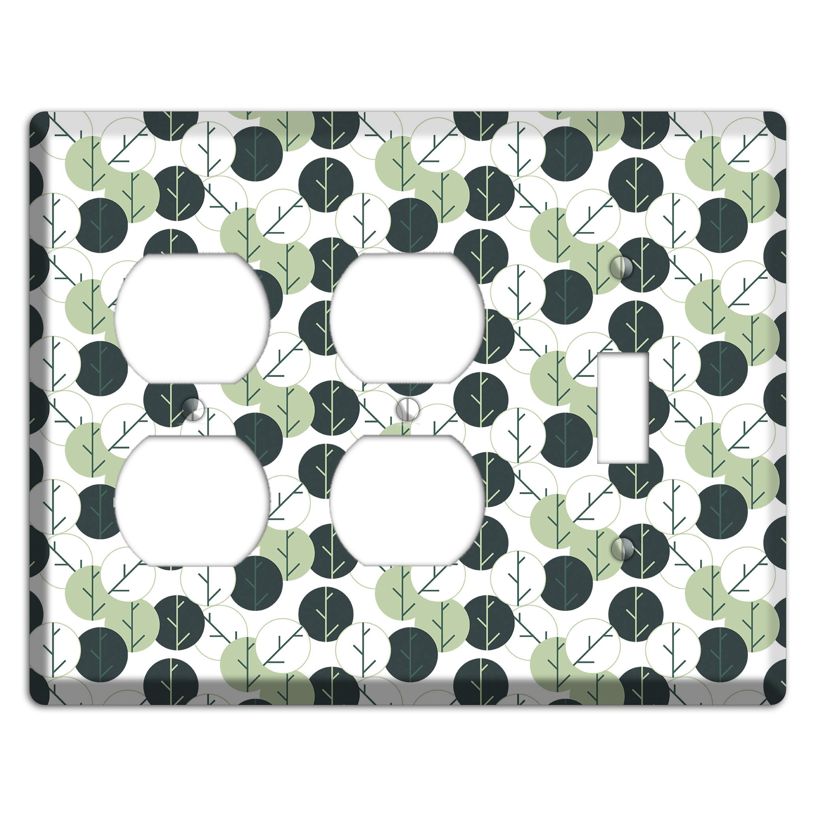 Leaves Style F 2 Duplex / Toggle Wallplate